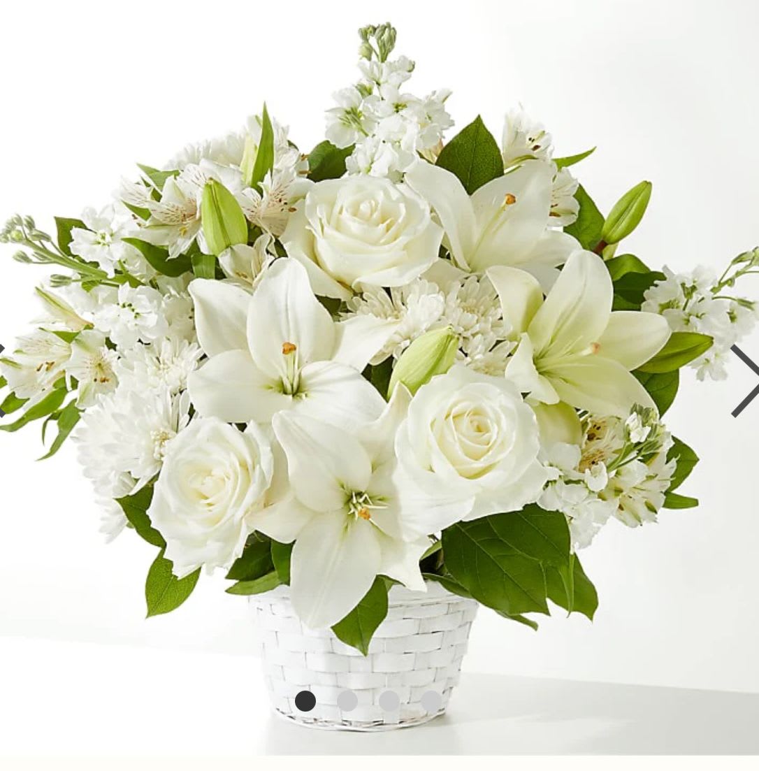 Pure basket white - Nice and beautiful arrangement for all occasions