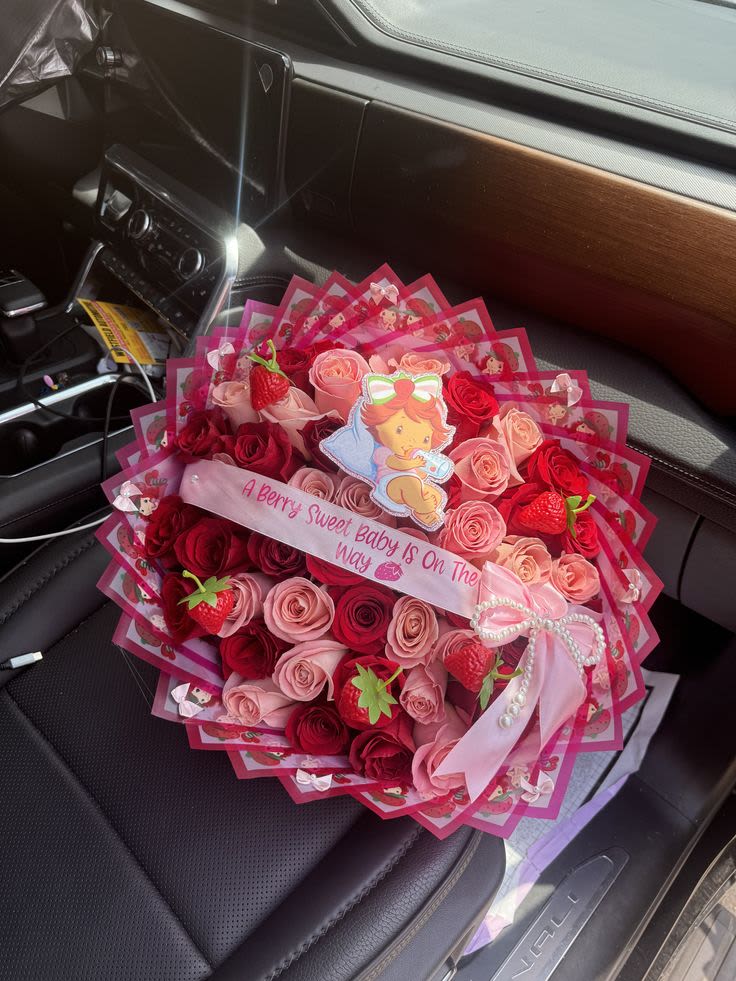 Luxury 50 Rose Bouquet with Strawberries - Make a bold statement with this elegant buchon bouquet of 50 fresh roses combined with sweet strawberries. A beautiful gift designed to impress.