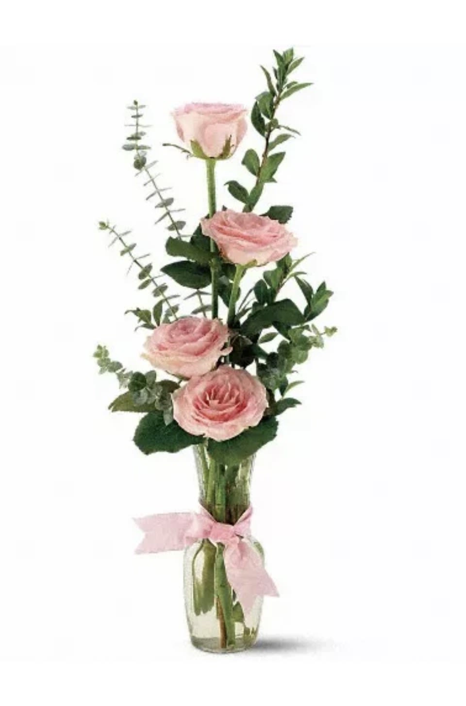4 pink Roses - Nice and beautiful arrangement for all occasions. Bouquet will be delivered as similar to the pic.
