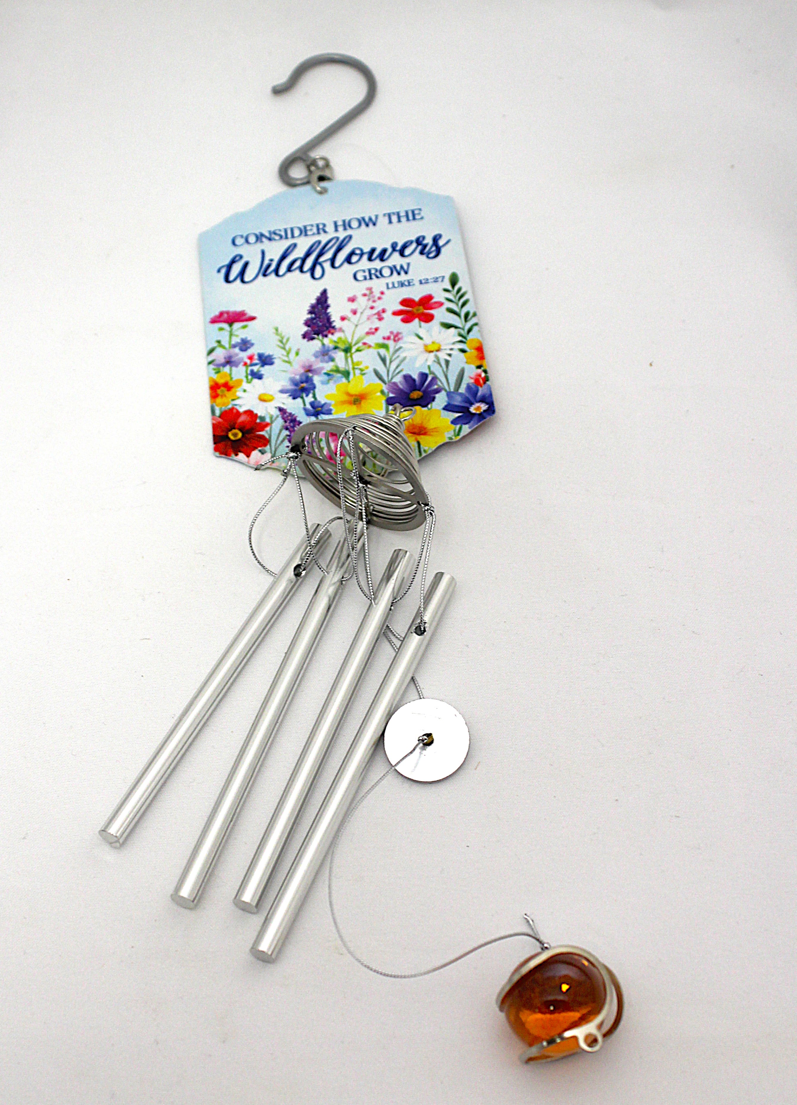 18 Inch Wildflowers Windchime - 18 Inch Wildflowers Windchime Consider how the  Wildflowers grow Luke 12:27
