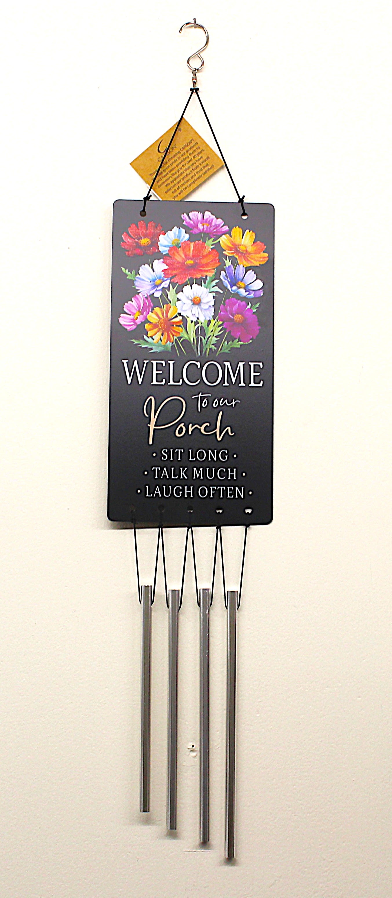25 3/4 Welcome to our porch windchime - 25 3/4 Welcome to our porch windchime Welcome to our Porch Sit Long Talk Much Laugh Often
