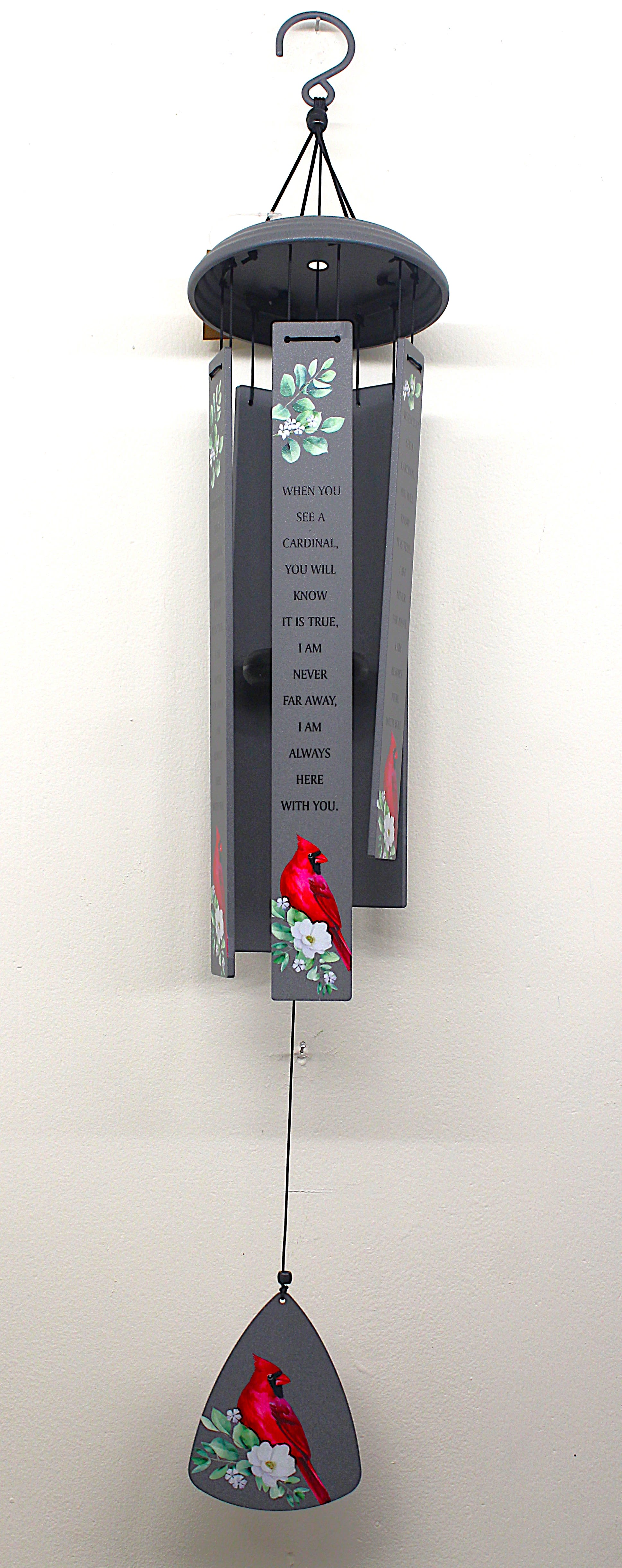 31 Inch Cadinal Bar Windchime - 31 Inch Cadinal Bar Windchime When you see a Cardinal, you will know it is true, I am never far away, I am always here with you