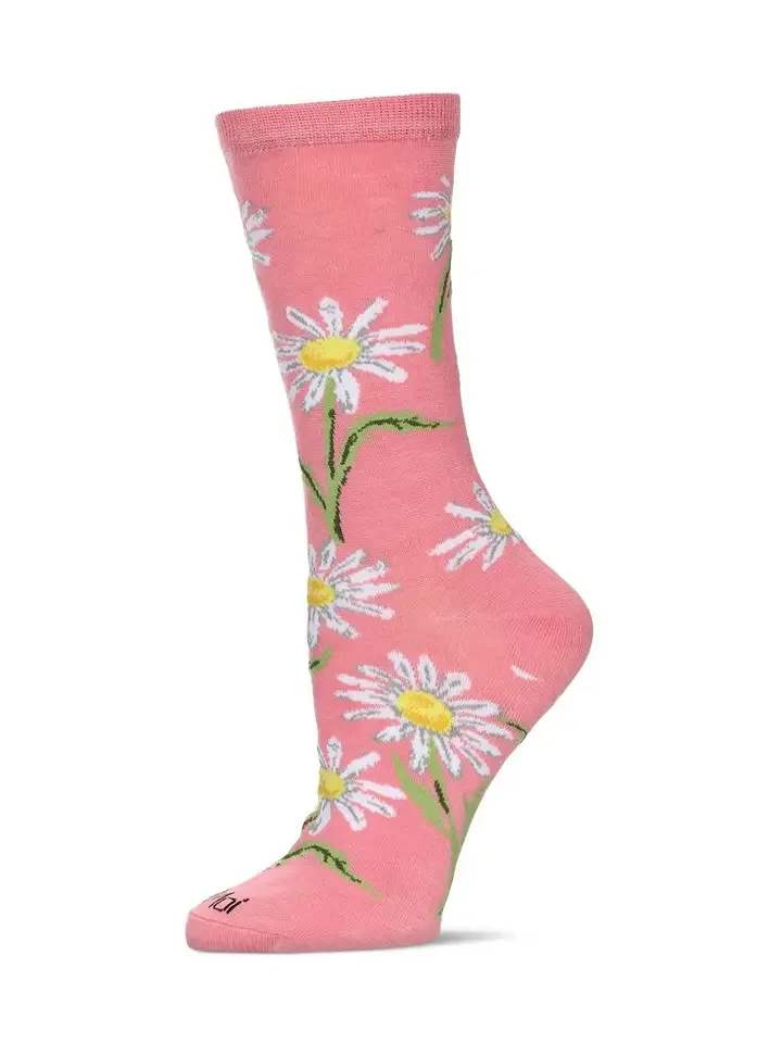 Daisy Bamboo Crew Socks - Say hello to our indulgently soft, extraordinarily cozy, Daisy Bamboo Crew Socks. A real treat for your feet, our rayon from bamboo blend is made from ultra-fine yarn for a luxurious feel that's downright divine. They're naturally lightweight and moisture wicking, designed to provide just the right amount of tension, supports, and stretch so you can feel your best all day long.