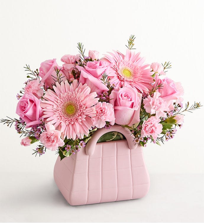 Designer bag bouquet - Mix flowers