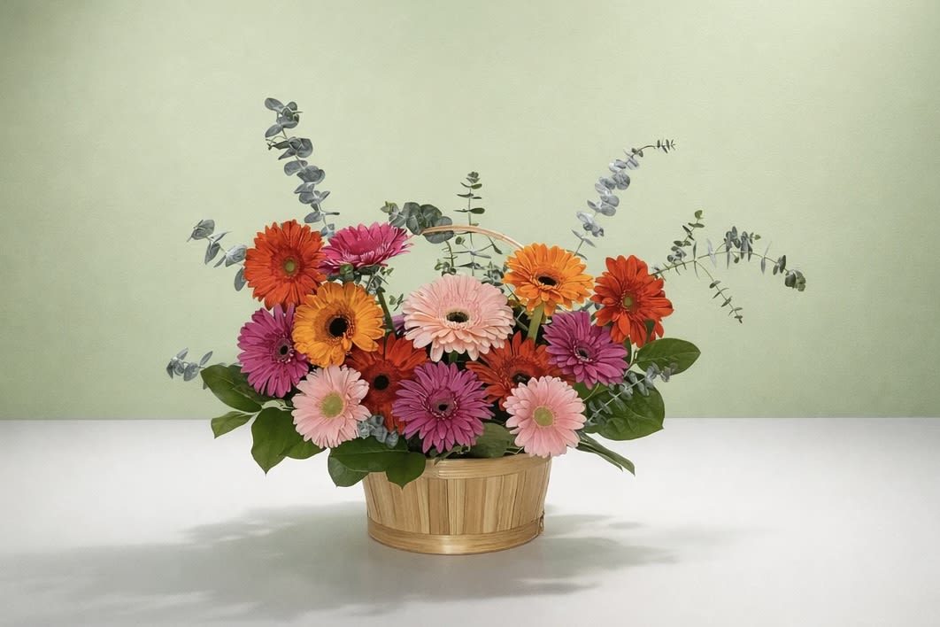 Gerber Sorbet  - A burst of joy captured in bloom, this cheerful gerbera collection radiates warmth and happiness with every vibrant petal.