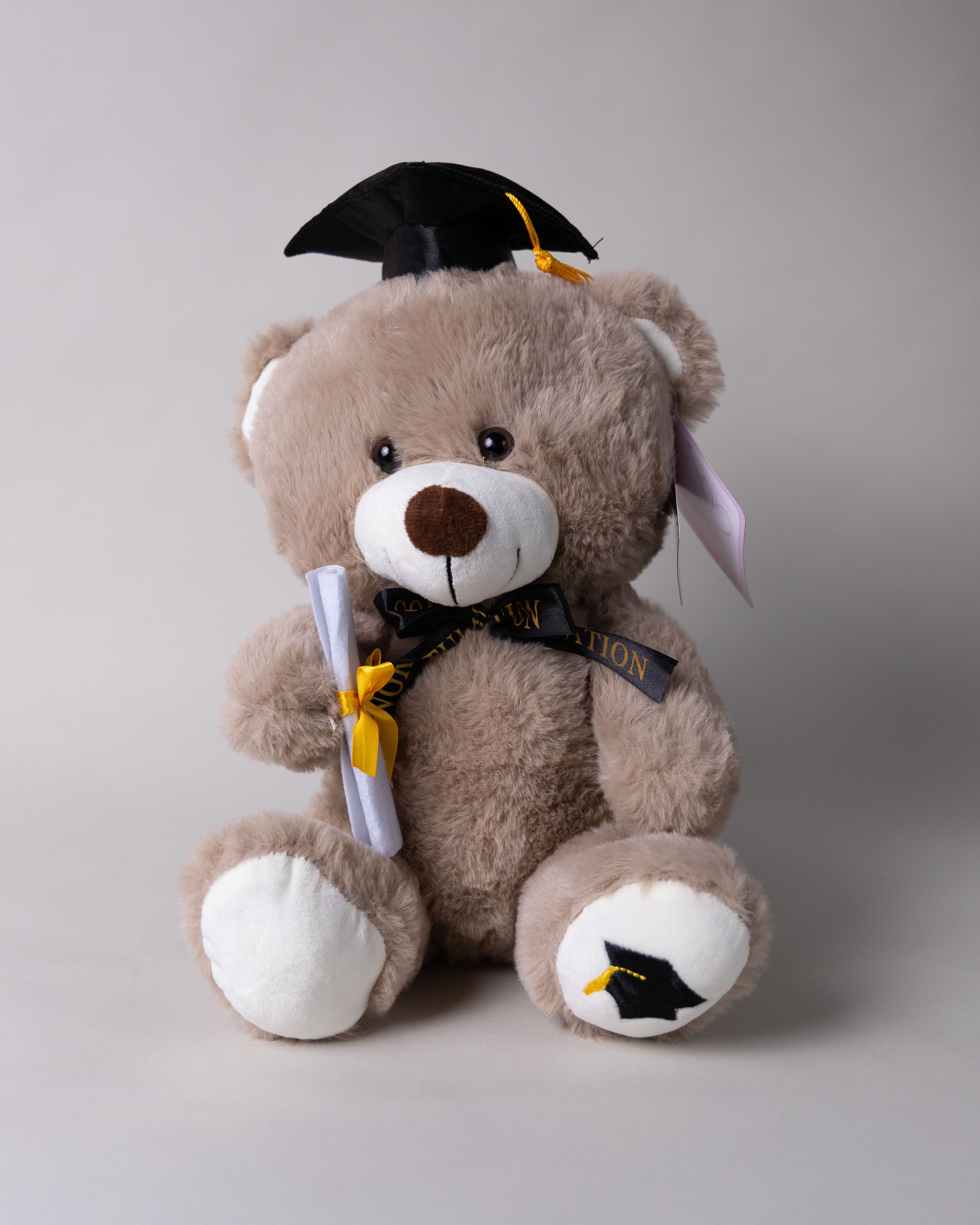 10" Beige Grad Bear - 10" Beige Graduation Bear