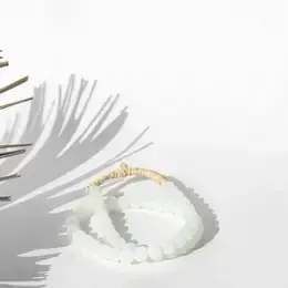 Recycled Glass Boho Beads - Item details:  3 colours are available: black, frosted white, and light pink.    •  Made in United States •  Weight: 4.8 oz (136.1 g)