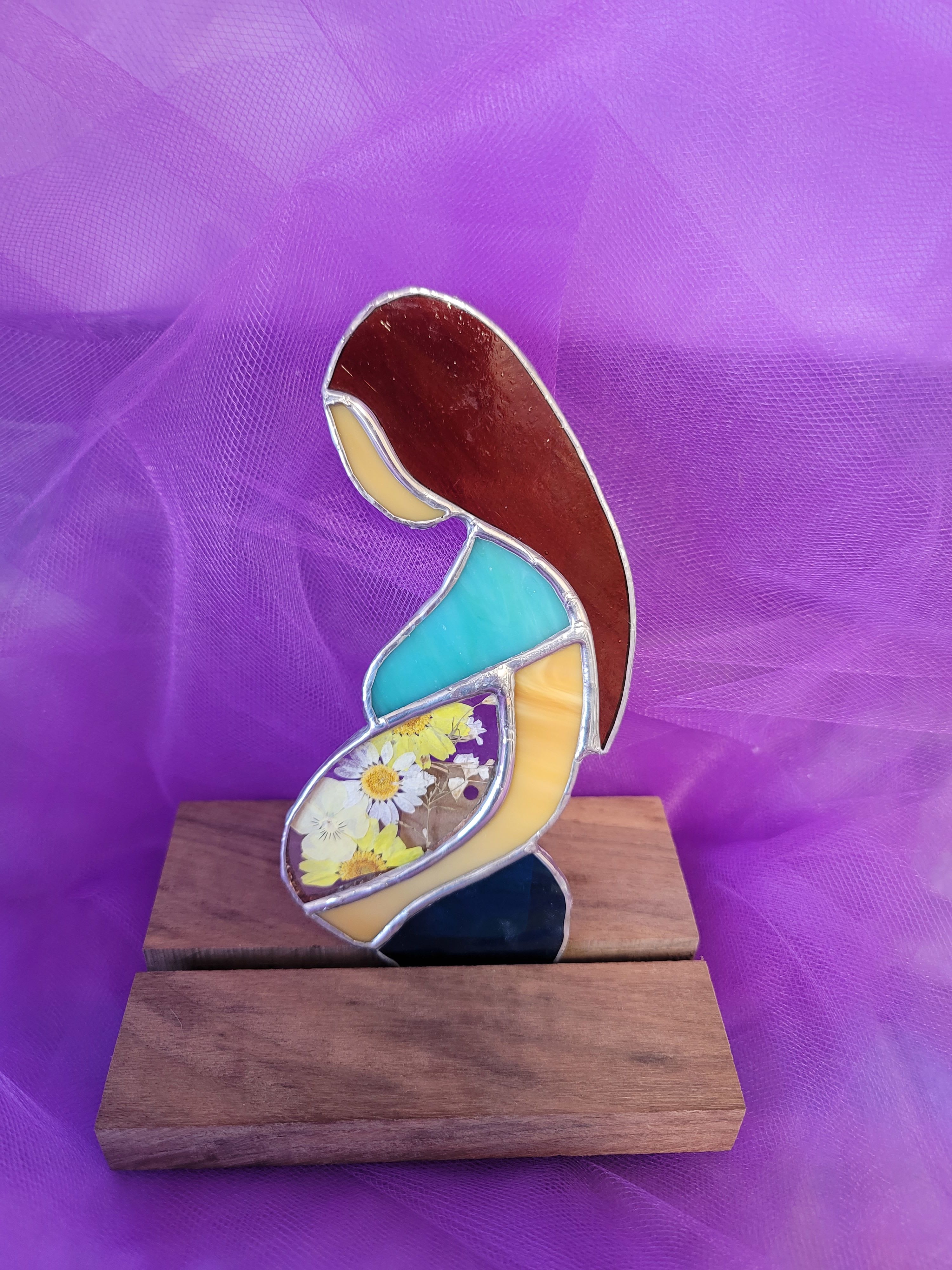 Simply Blessed - A stained glass made by a local artist to celebrate a blessing on the way. Limited Stock Available.