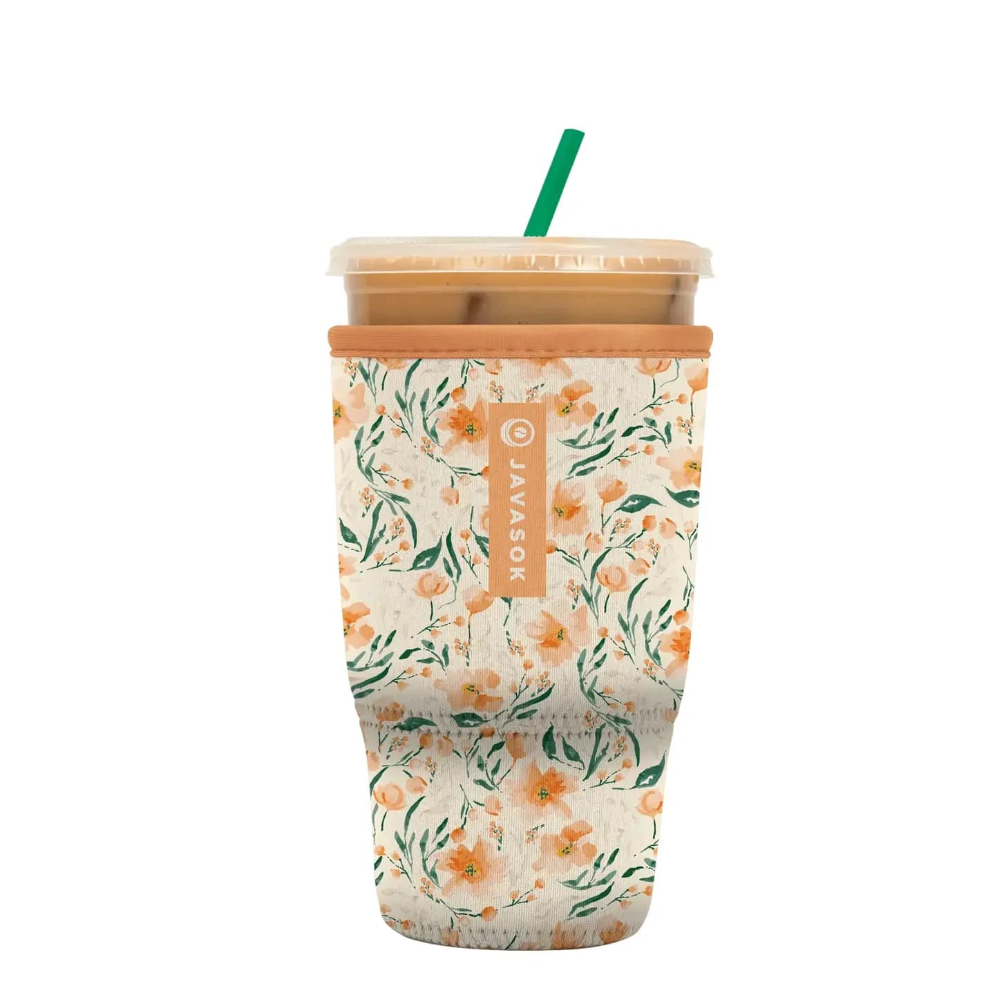 Javasok - Blush Blossoms Lg. - JavaSok is Sok-It’s best-selling insulated sleeve for iced drinks, designed to keep beverages cold longer while reducing condensation and keeping hands comfortable and dry. Made from premium, durable neoprene with a stretchy, dependable fit and soft fabric-coated finish, it’s a natural add-on for everyday drink routines and gifting.  This one is large. 30-32oz