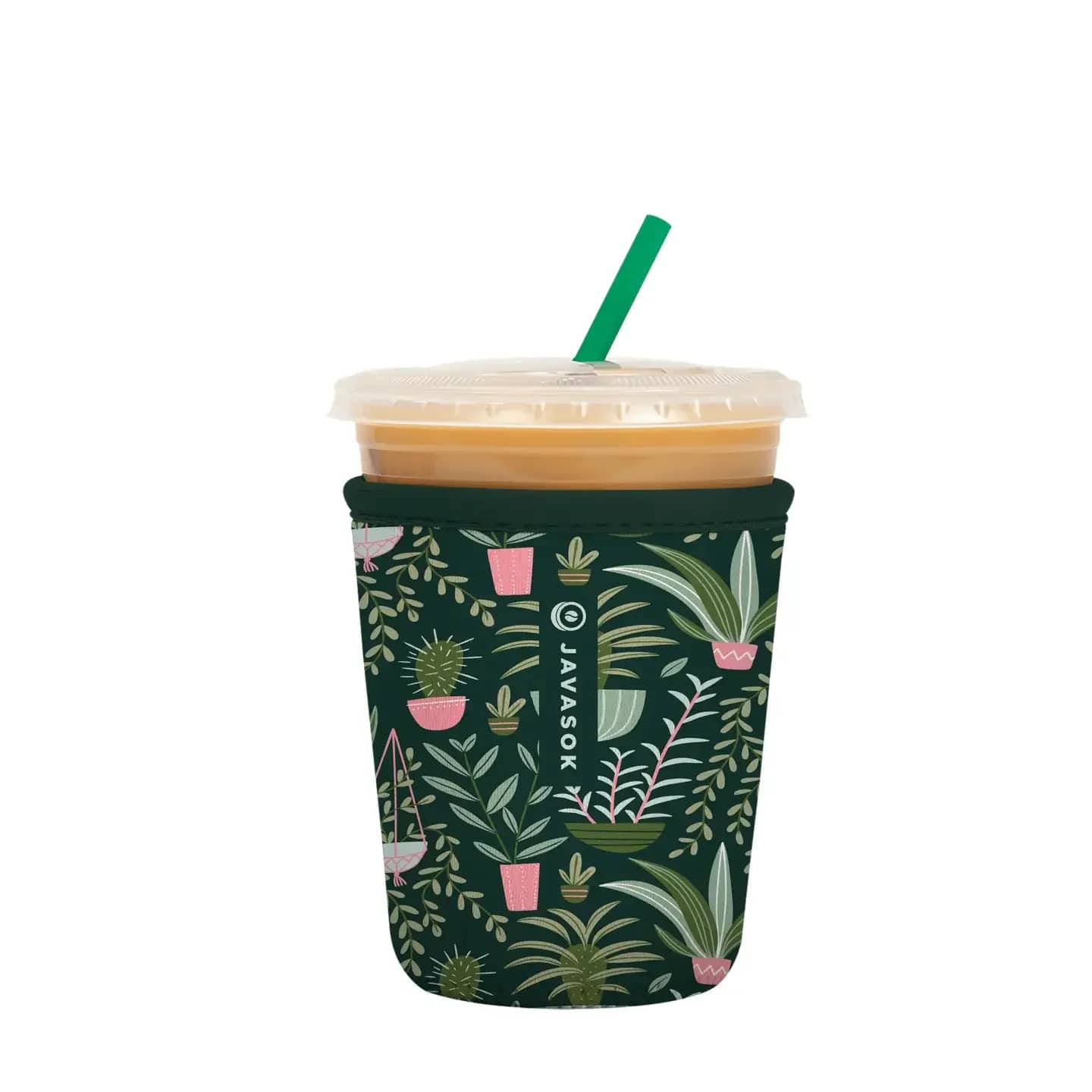 Javasok - Green Living Sm. - JavaSok is Sok-It’s best-selling insulated sleeve for iced drinks, designed to keep beverages cold longer while reducing condensation and keeping hands comfortable and dry. Made from premium, durable neoprene with a stretchy, dependable fit and soft fabric-coated finish, it’s a natural add-on for everyday drink routines and gifting.  This one is small. 16-20oz.