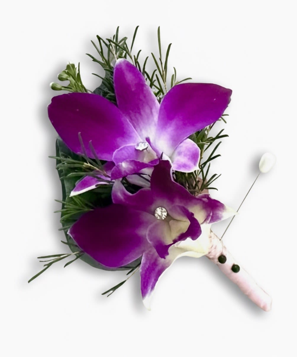 Custom corsage or boutonniere - Create a custom boutonniere with the flowers you love. Please describe the colors and flowers you’d like, and we’ll make it for you. 