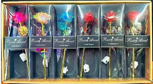 MOM'S DAY SINGLE LIGHT UP ROSE - .