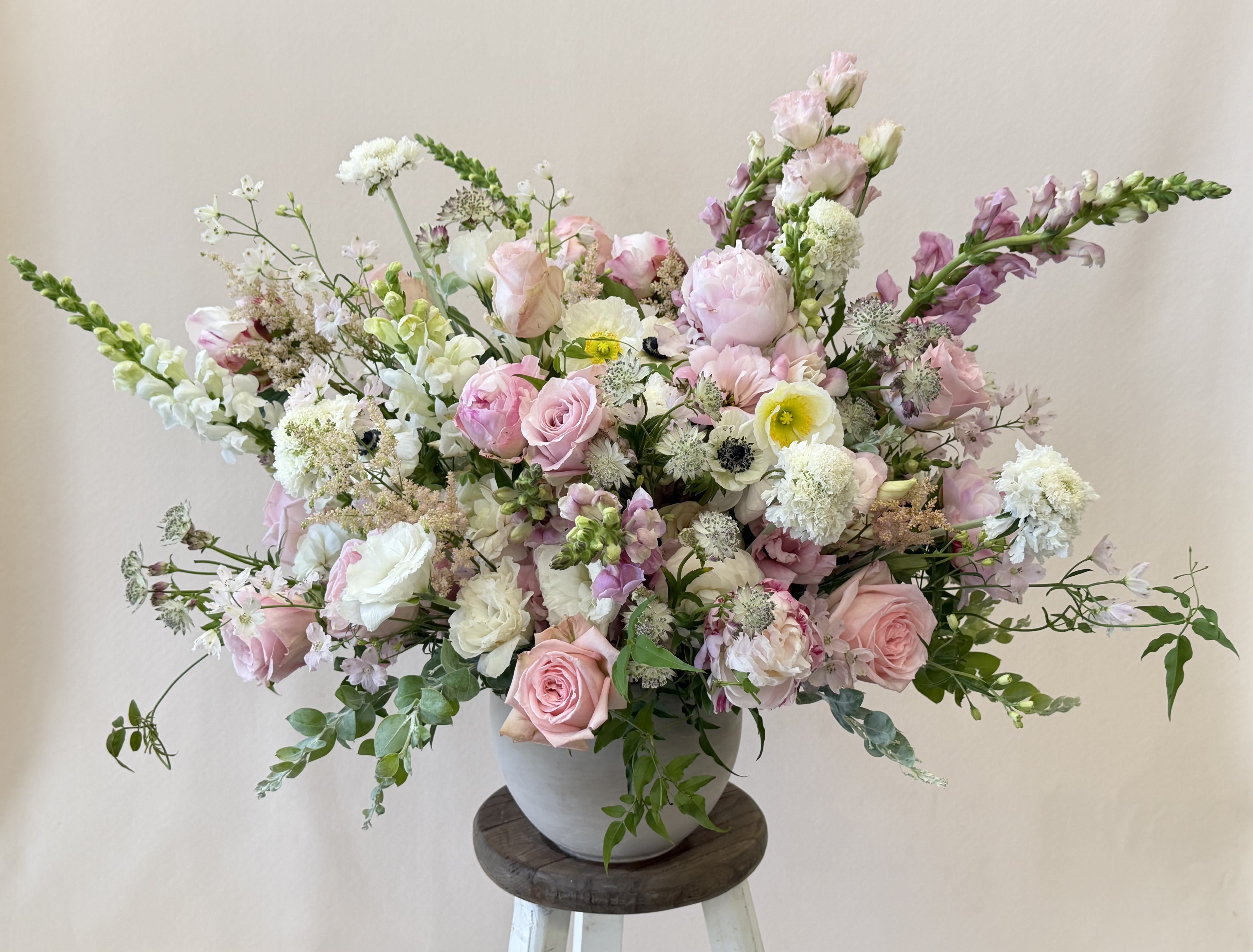 The Subtle, Soft &amp; Pale but GORGEOUS Arrangement.  - Soft &amp; Chic...Our Valentine's Front Runner...See for yourself, you will not be disappointed!