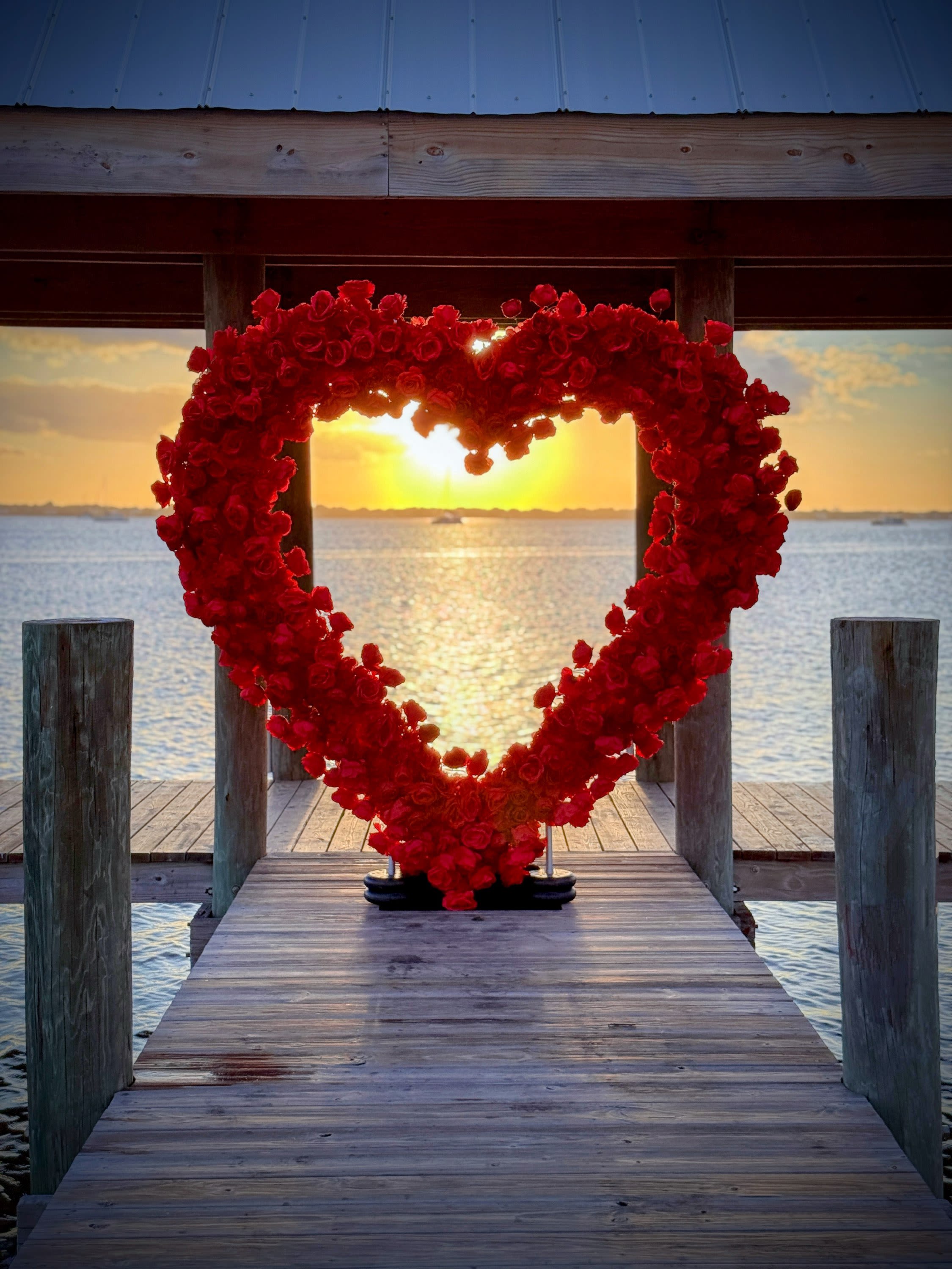 Floral Heart Stand for Rent in Port St. Lucie, FL | Cody's Floral