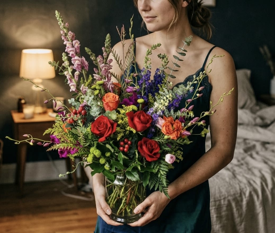 Bold Glamour - Extra large and tall mix arrangement. Lush and wild 