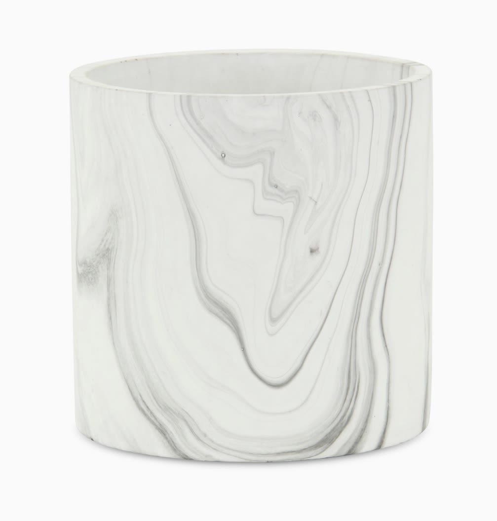 MOTHER'S DAY COLLECTION: MARBLE FLORAL ARRANGEMENT - Lush mound of seasonal floral and greenery in our MARBLE VASE. Vase Dimensions 3x3