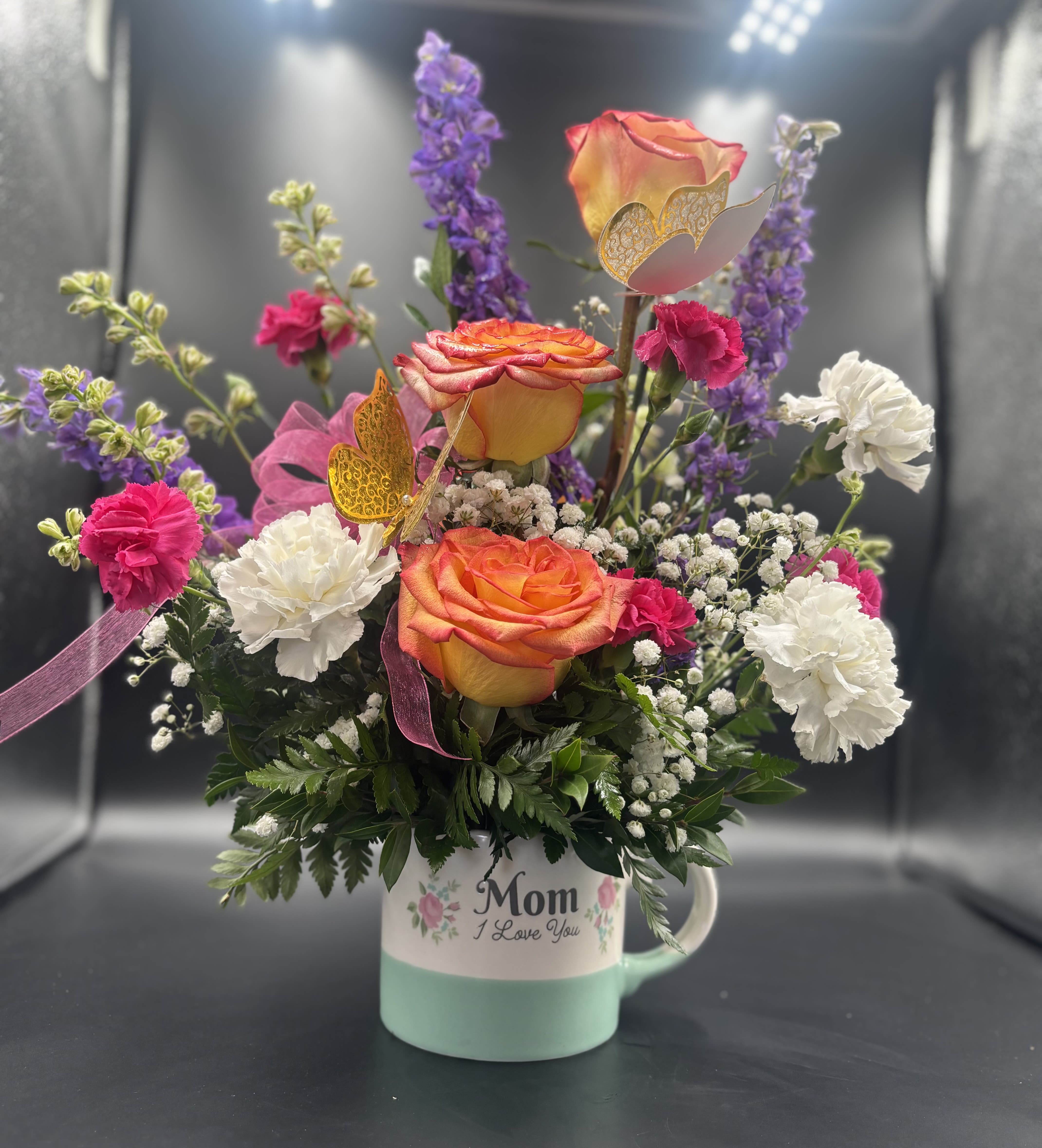MoM Floral Mug  - *Reasonable flower substitutions may be made due to availability