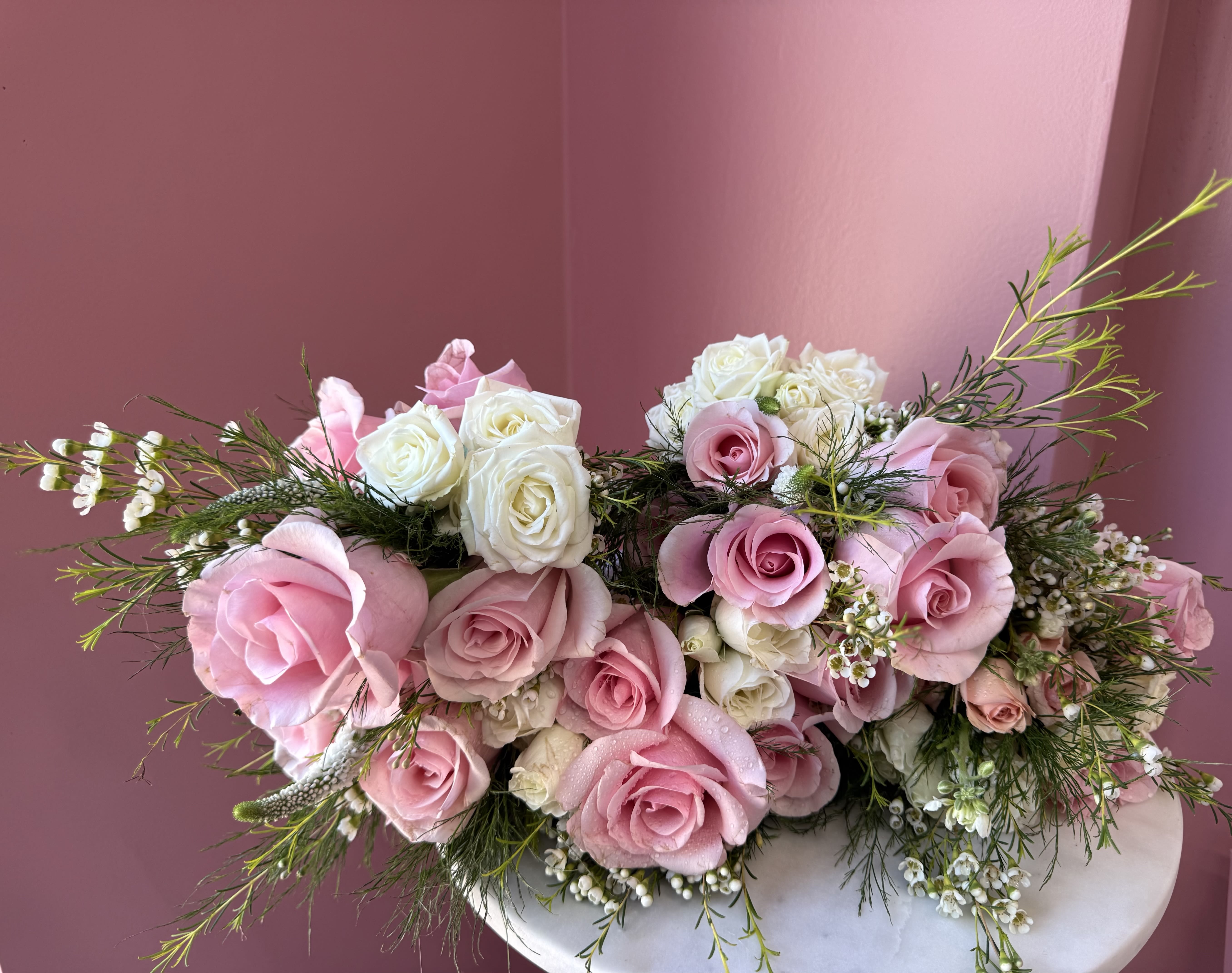 CREATE MY OWN :  MAKE A CUSTOM BOUQET  - a market-style selection of mixed color blooms perfect for a custom bouquet, bridal workshop, or birthday surprise. This create-your-own arrangement lets the recipient feel truly seen: pink roses for romance or gratitude, sunny yellows for cheer, and soft whites for understated elegance. It's ideal for anniversaries, thank-yous, or any occasion where a personal touch matters. 