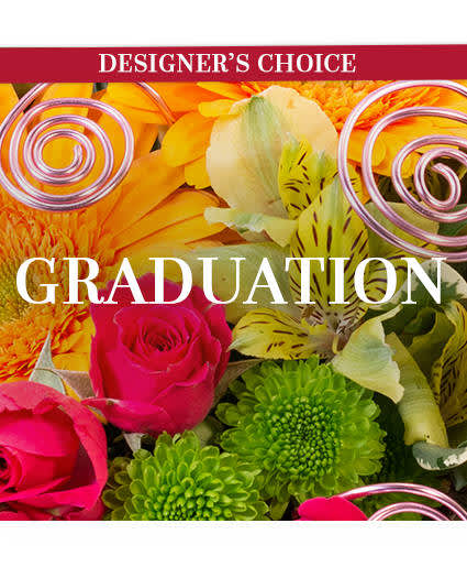 Designer's Choice For Graduation - A hand tide bouquet for your grad with assorted flowers. Tell us their school in the Special instructions 