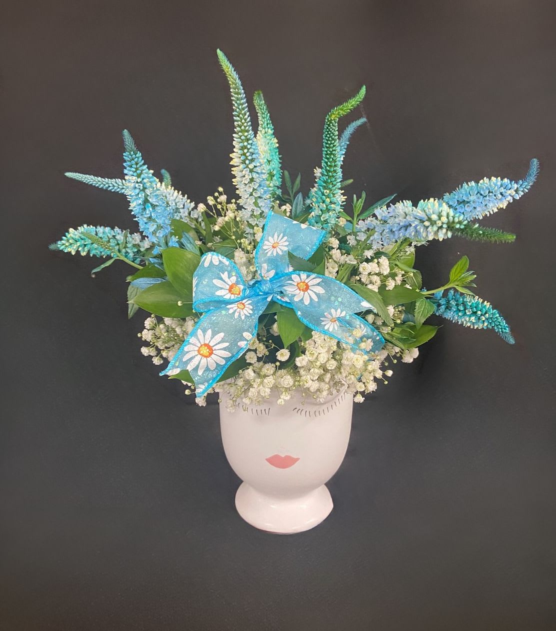 Blue Bonnet  - This charming arrangement is playful and is all about bringing a little extra personality! 