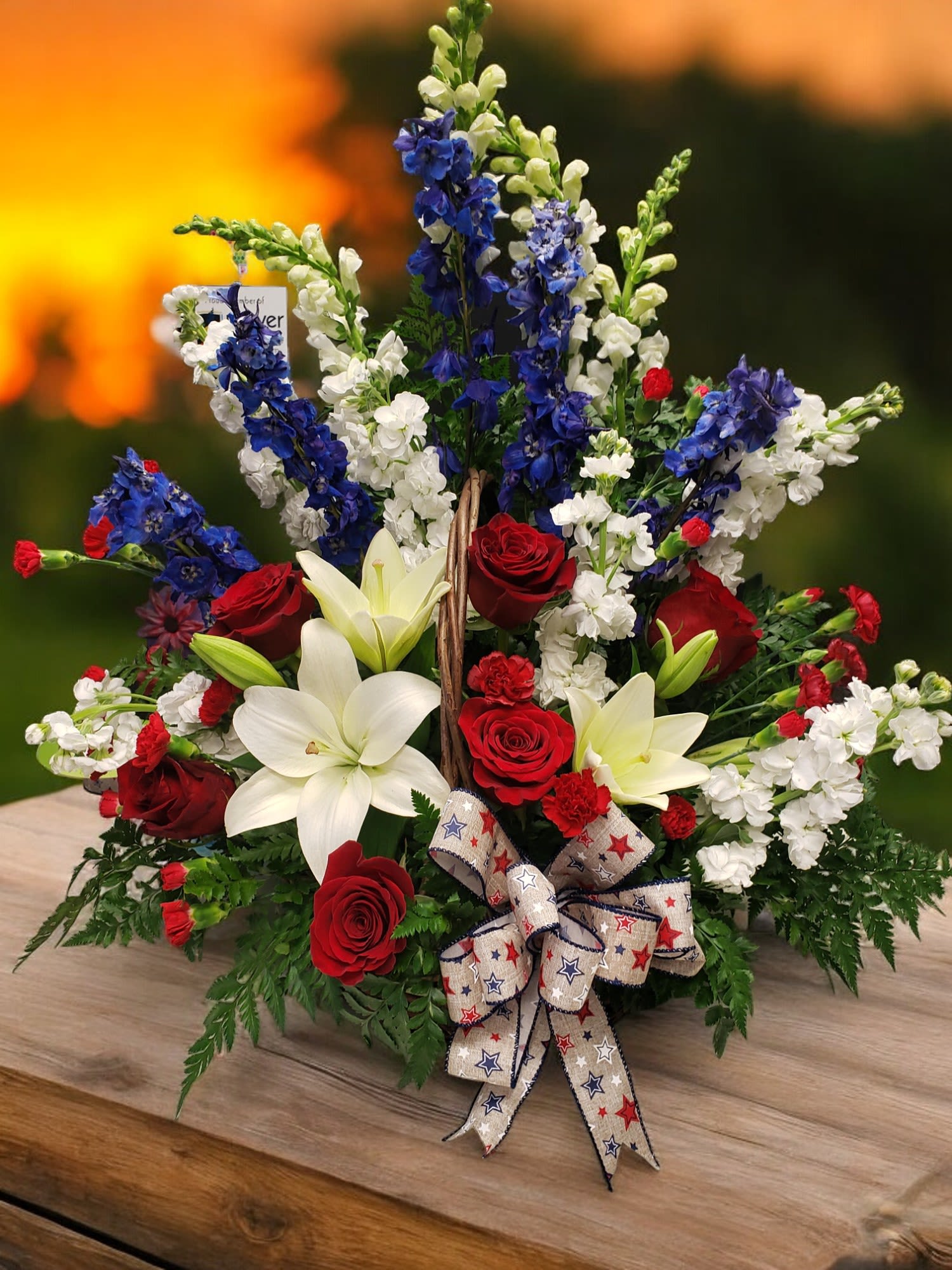 Patriotic basket - So off your Patriotic side with this basket 