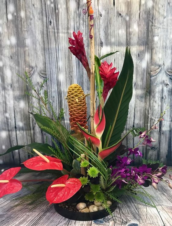 Honolulu High rise  - An artful mix of tall tropicals that will make them think they are in Hawaii 