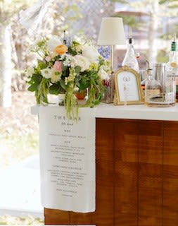 Wedding centerpiece - Bar arrangement