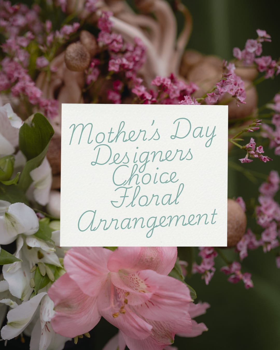 Mother’s Day Designers Choice Floral Arrangement  - Let our talented team design something beautiful with our freshest blooms for your mom this Mother’s Day! Designers will choose color and style of arrangement from the freshest blooms available on delivery date. The palette leans feminine and timeless, perfect for mothers who love a gentle, celebratory look.  Ideal for Mother's Day, a birthday for mom, or a just-because surprise, this mixed arrangement is designed to arrive ready to display and delight. Care is simple: keep stems in fresh water, trim a bit every few days, and place away from direct heat to prolong the life of the blooms.
