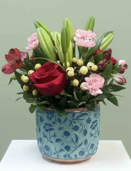 To Mom With Love - Ceramic Container Arrangement