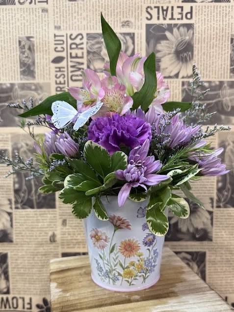 Morning Meadow - Metal Tin Arrangement