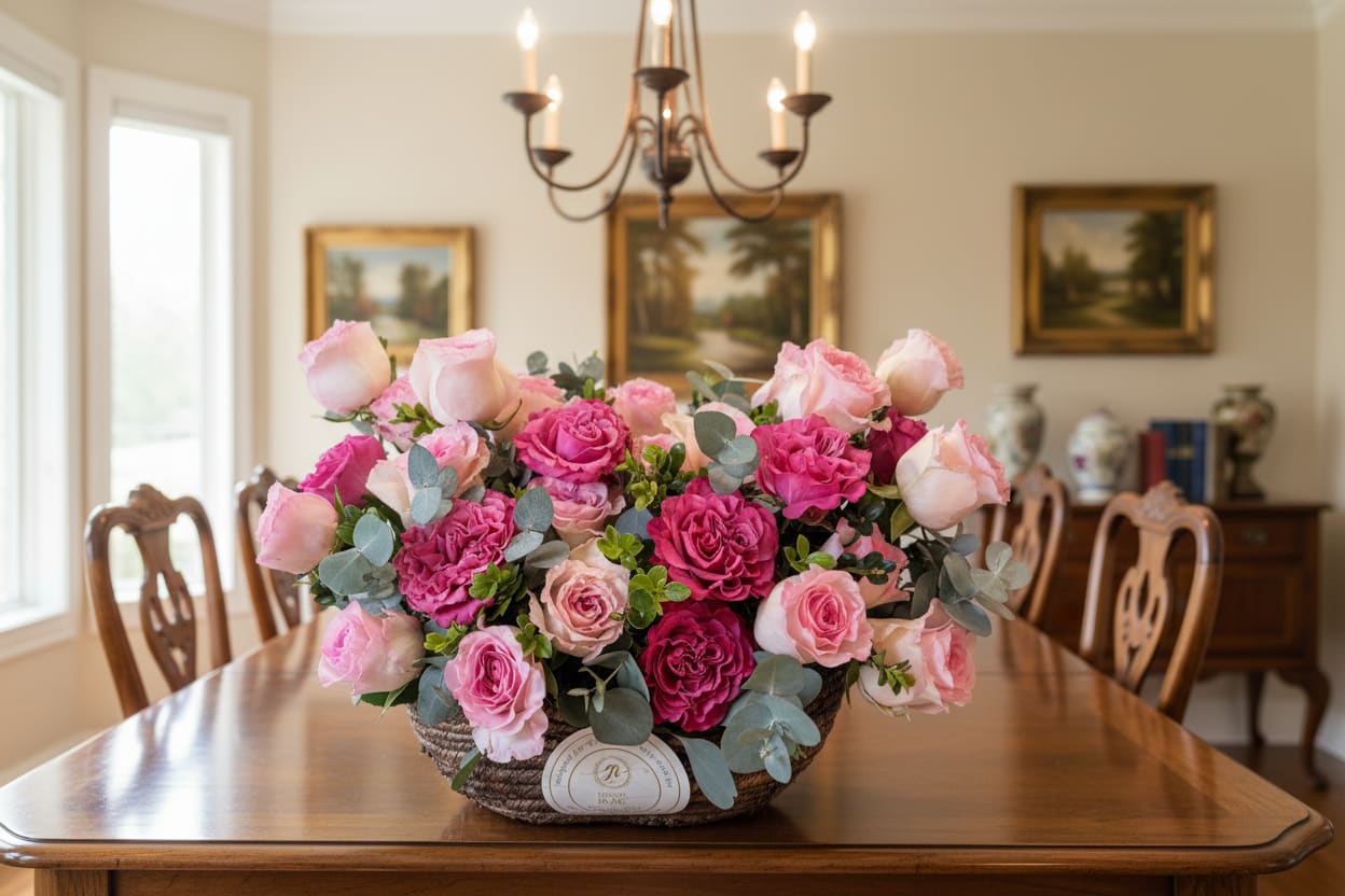 Velour Rose - Basket