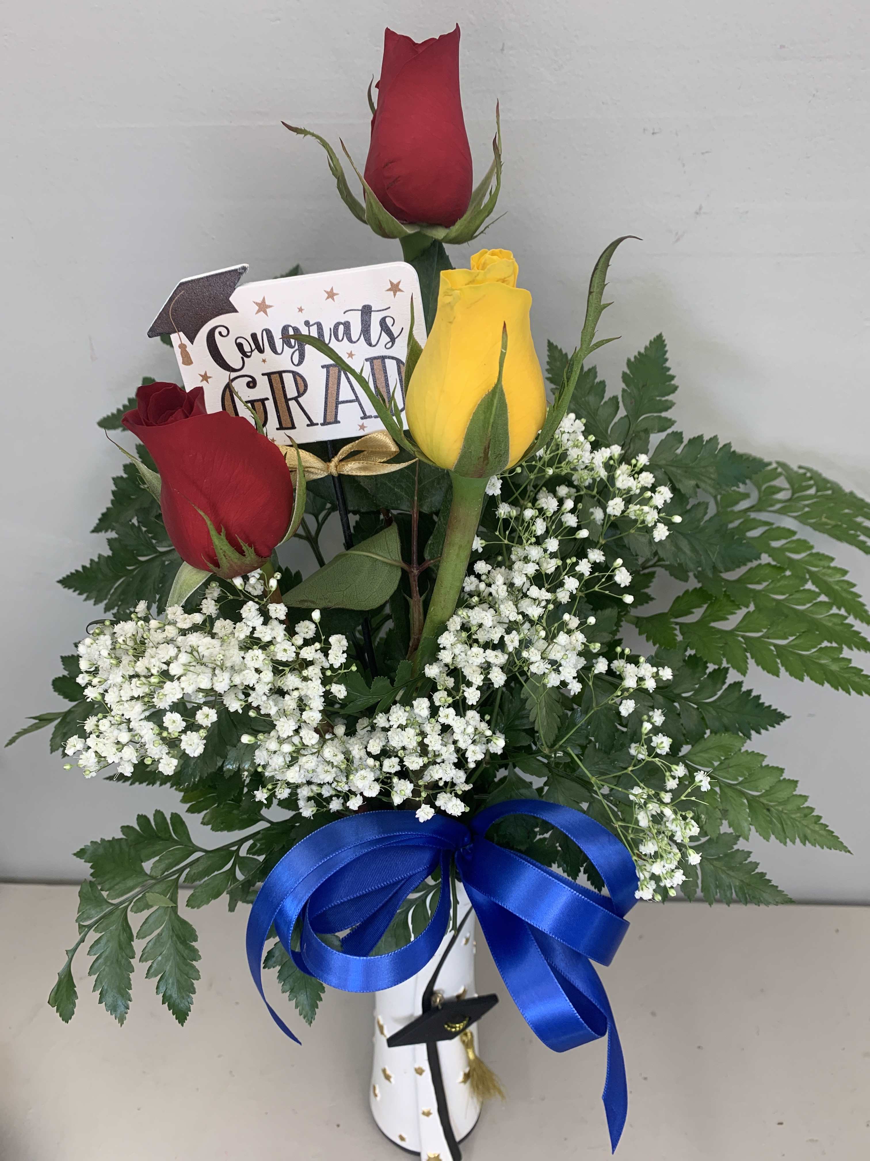 Graduation Bud Vase  - Do you have a special someone graduating this year? Send a special gift for all their hard work they will be glad you did!
