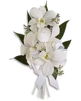 Corsage - Graceful Orchids - Wrist corsage - white dendrobium orchids