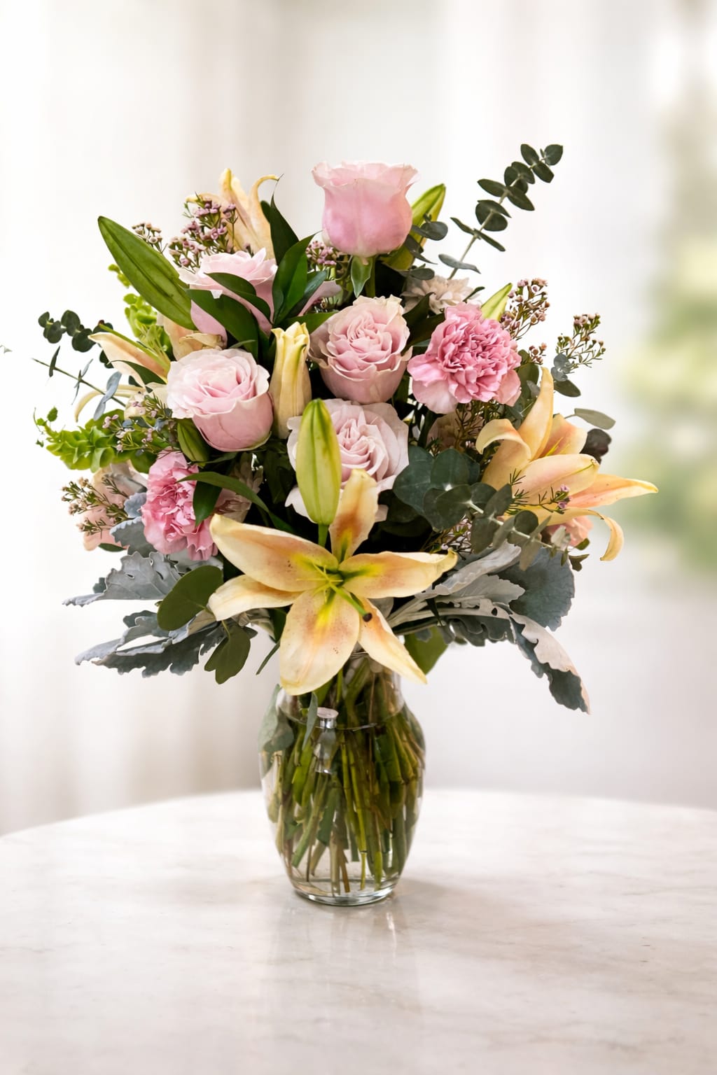 LUXE SELF-CARE  -  Bring a sense of serenity and grace into any room with this masterfully layered design. Inspired by the soft light of a garden at dawn, this piece balances warm apricot tones with delicate blush textures to create a sophisticated focal point. It’s more than a gift; it’s a captured moment of tranquility and elegance.