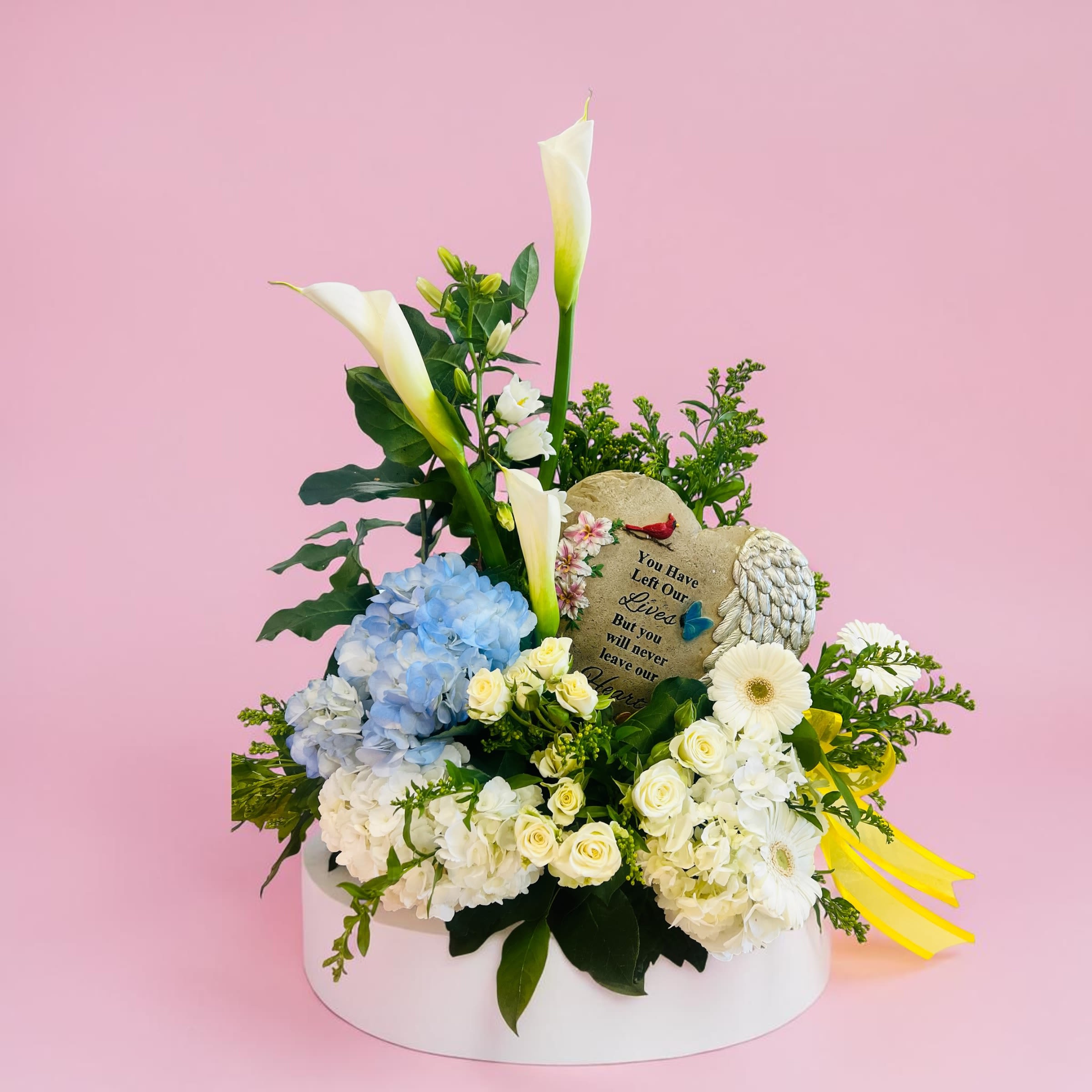 Our Hearts are With You - Sympathy elegant design with stone keepsake. 