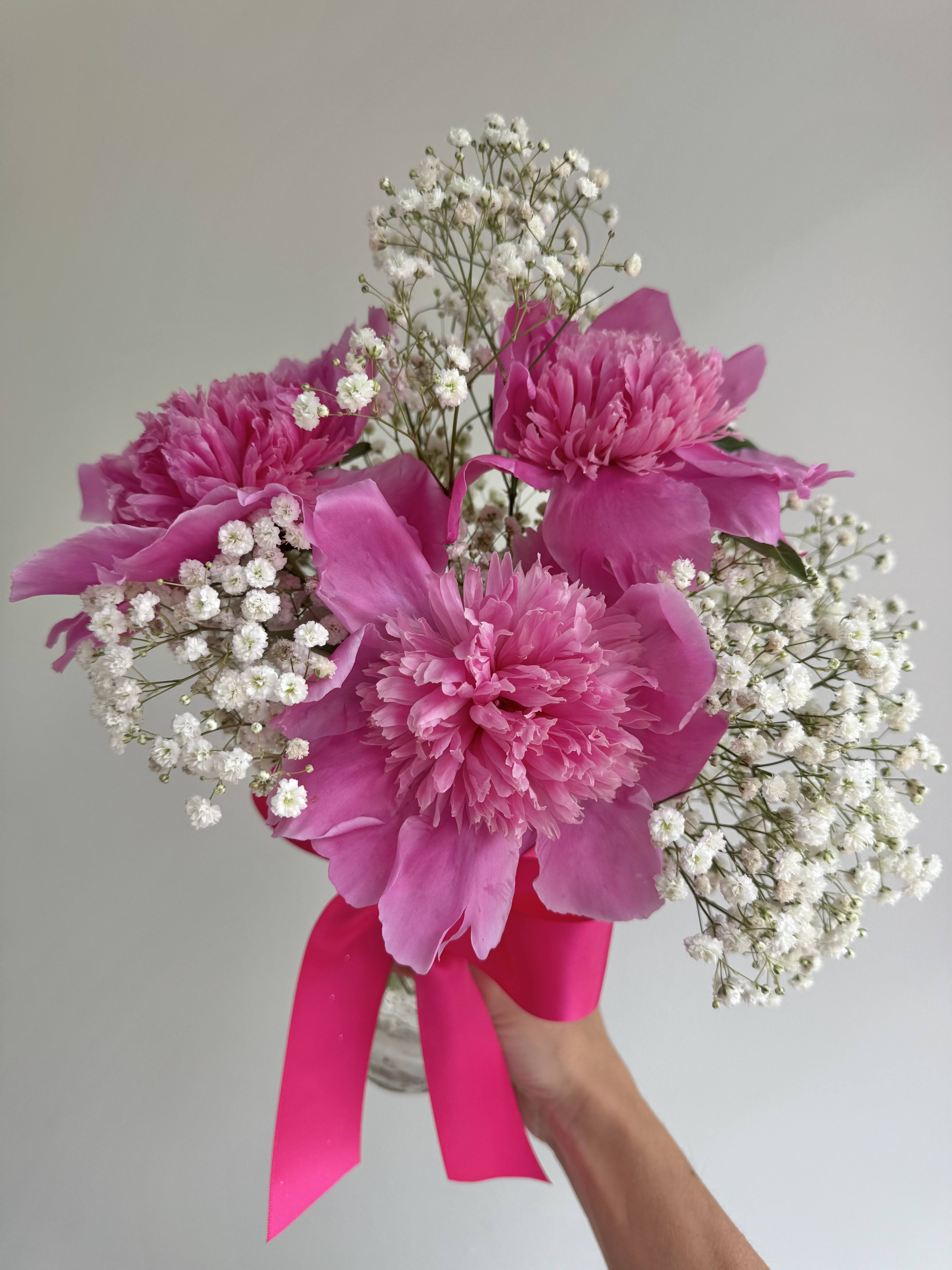 Pink Peony Club for a CURE - This beautiful peony arrangement is perfect to give to those you love to brighten their day! *all proceeds benefit the American Cancer Society*