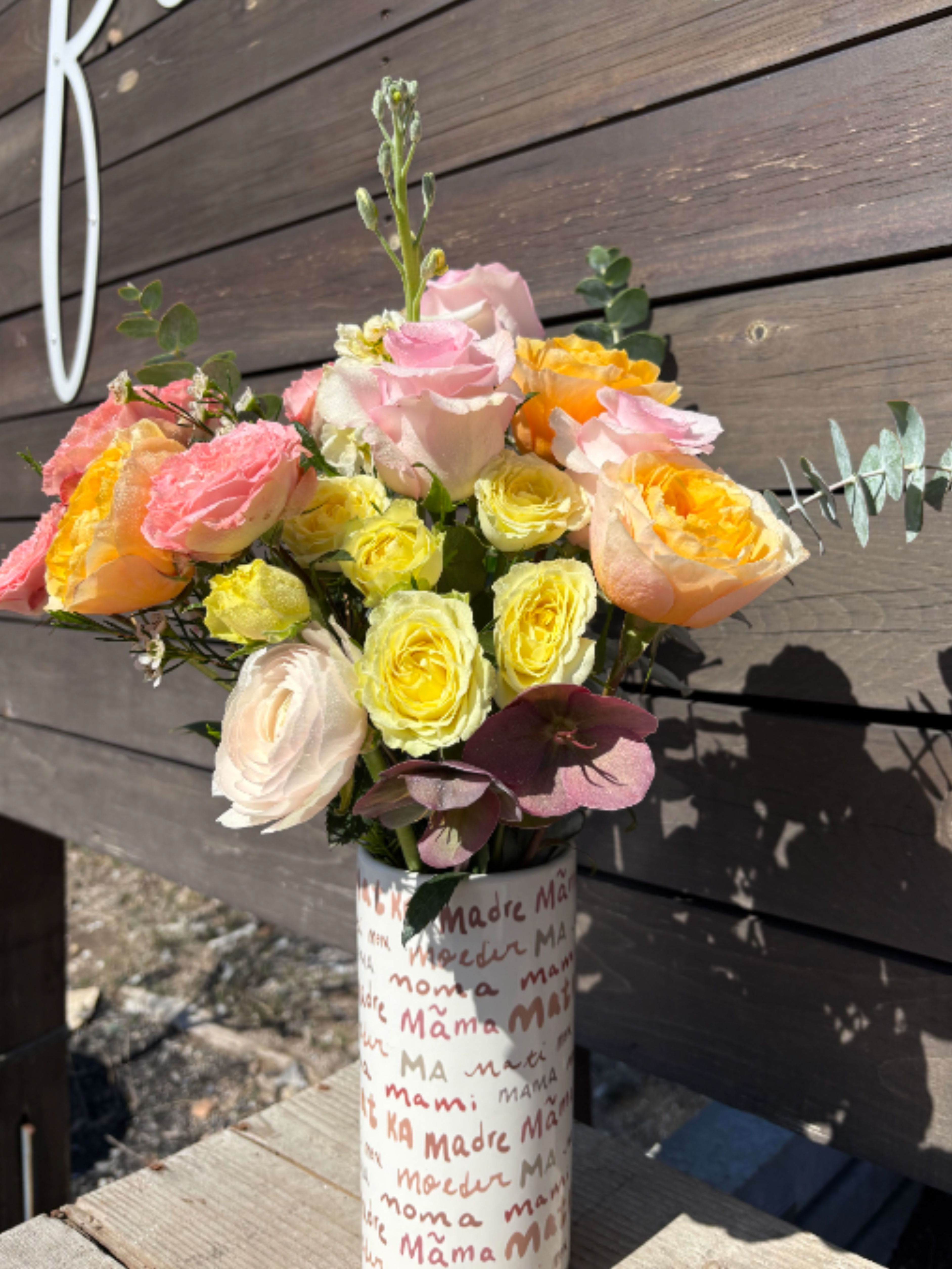 Mama...ooh - Mother’s Day vase celebrating the universal love of motherhood. The vase features the word “mother” delicately inscribed in a variety of languages from around the world.