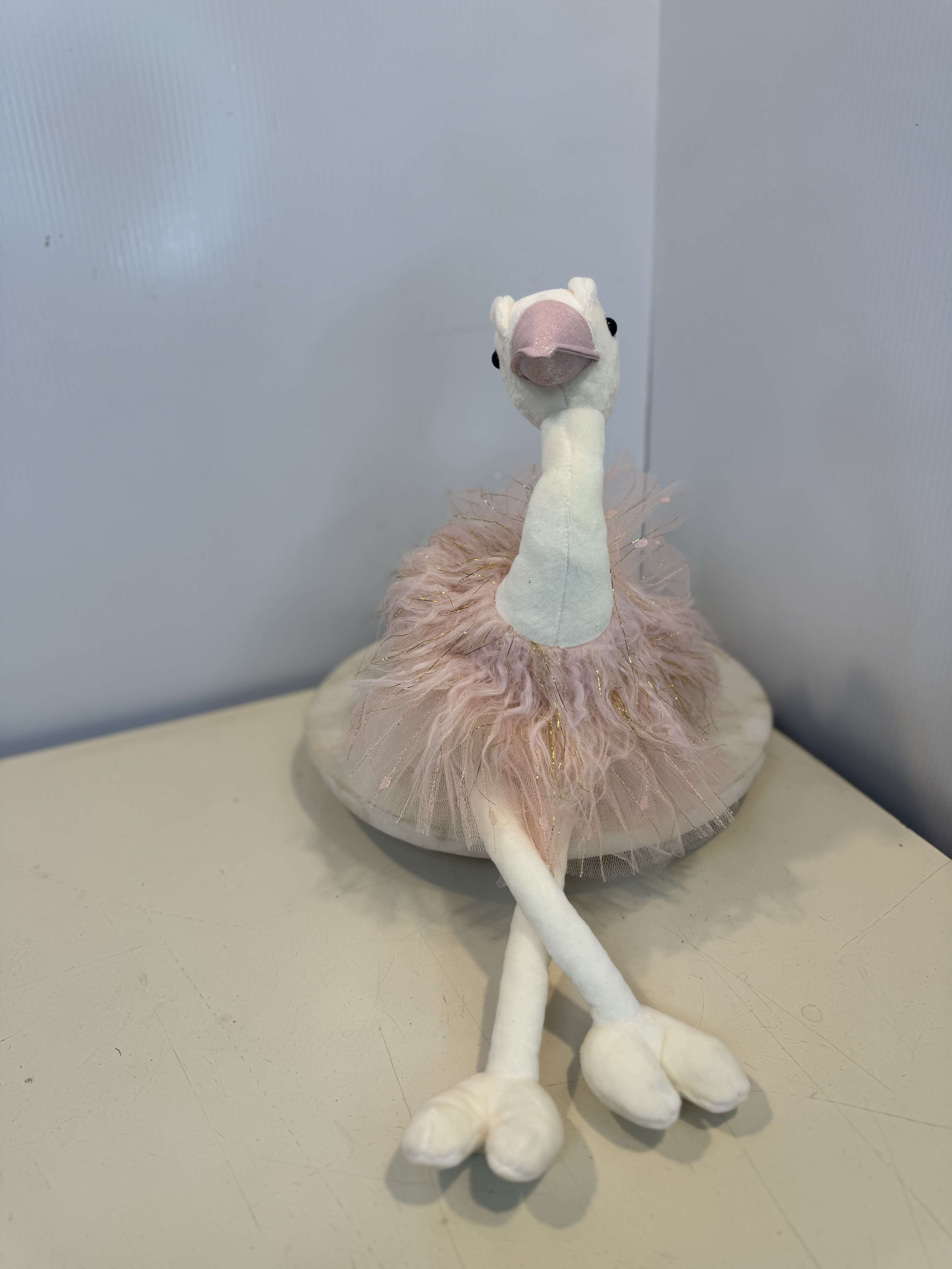 Swan Plush in Pink Tutu - Adorable swan plush dressed in a soft blush pink tutu with sparkling details. A sweet keepsake for ballet lovers, ance recitals, and special gifts. 