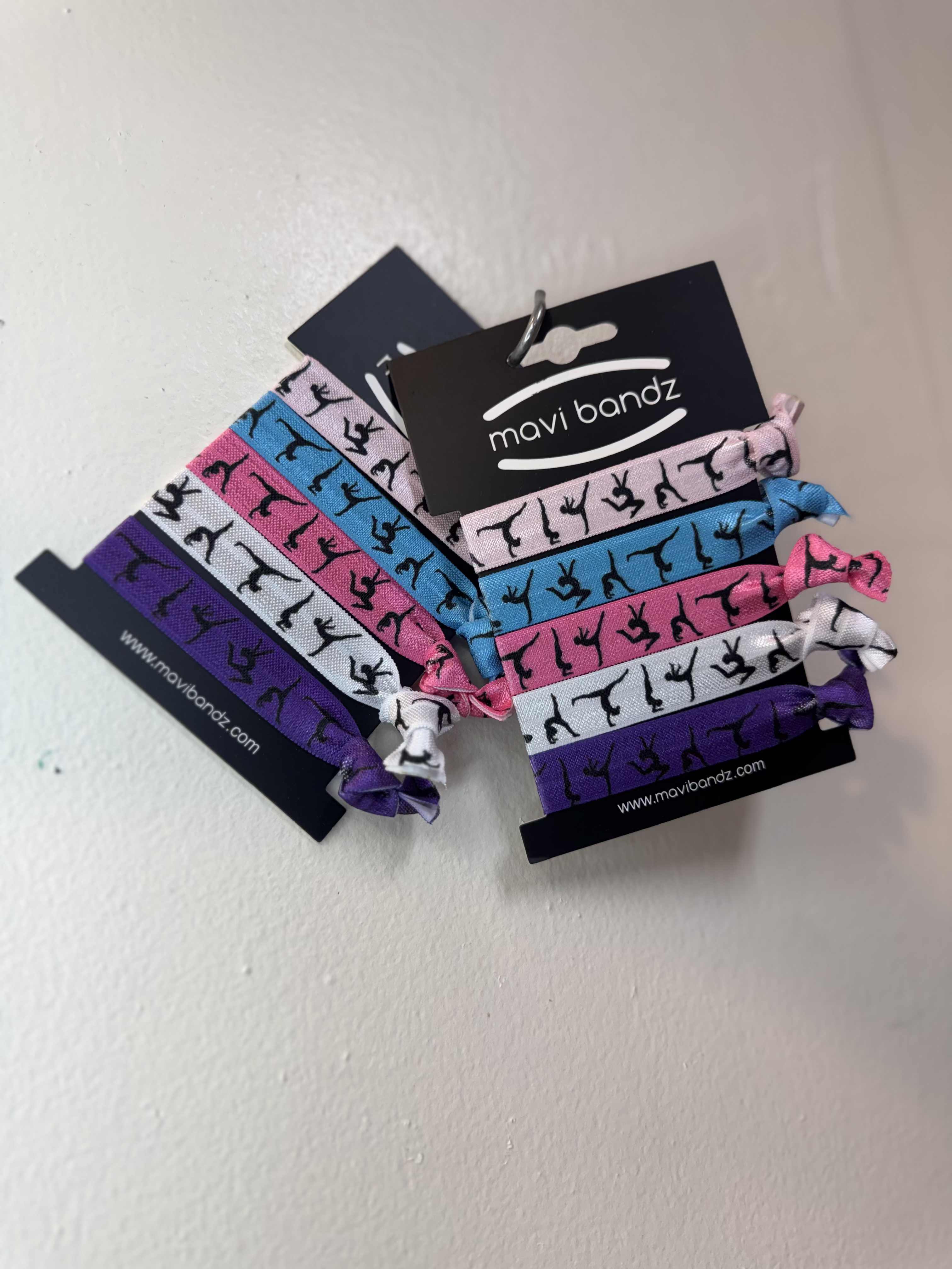 Stretchy Ballet Hair Ties - Stretchy ballet-themed hair ties featuring colorful dance silhouettes. Perfect for recital gifts, dance bags,  and everyday wear. 