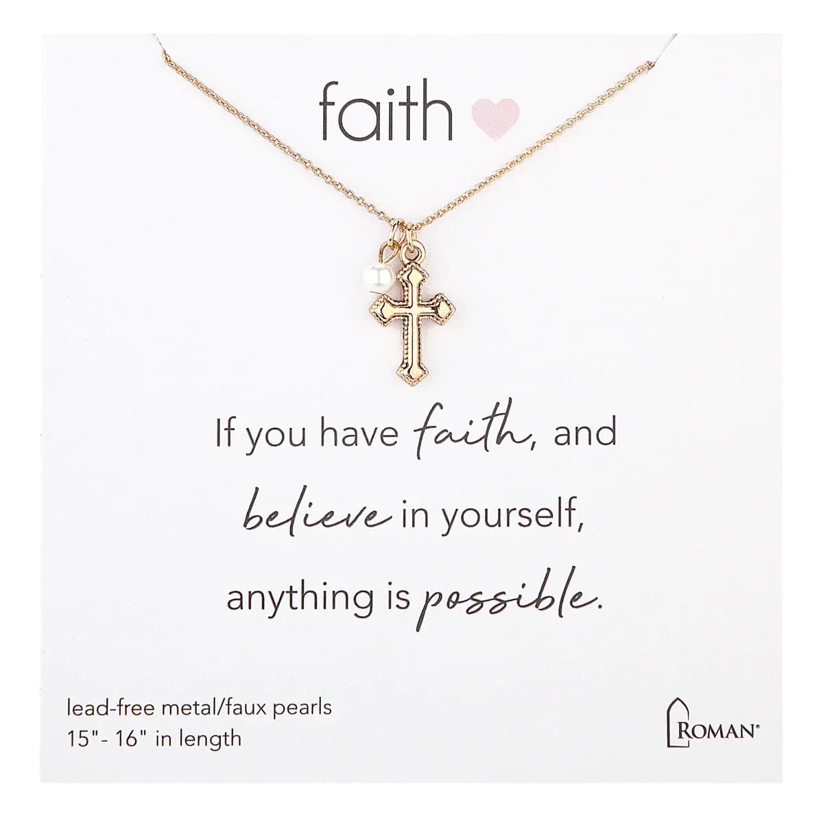 Gold Faith Cross Charm Bracelet - This dainty necklace features a beautiful cross pendant symbolizing strength, hope, and belief. It makes a perfect everyday reminder or a thoughtful gift for someone special. It's lightweight, elegant, and full of purpose. 