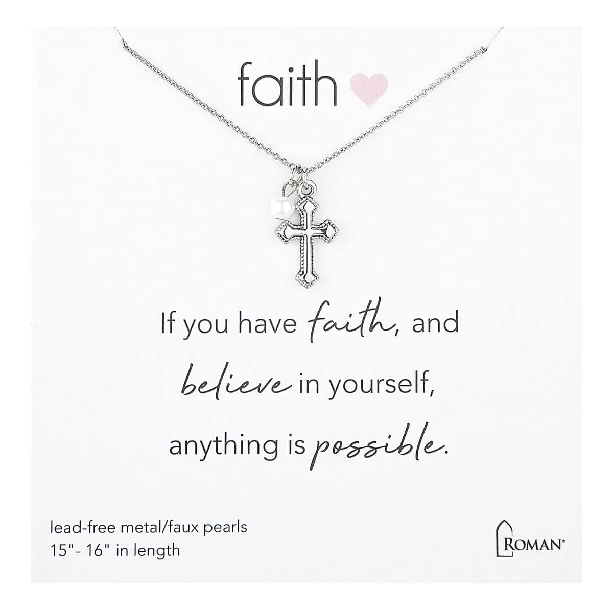 Silver Faith Cross Charm Bracelet - This dainty necklace features a beautiful cross pendant symbolizing strength, hope, and belief. It makes a perfect everyday reminder or a thoughtful gift for someone special. It's lightweight, elegant, and full of purpose. 