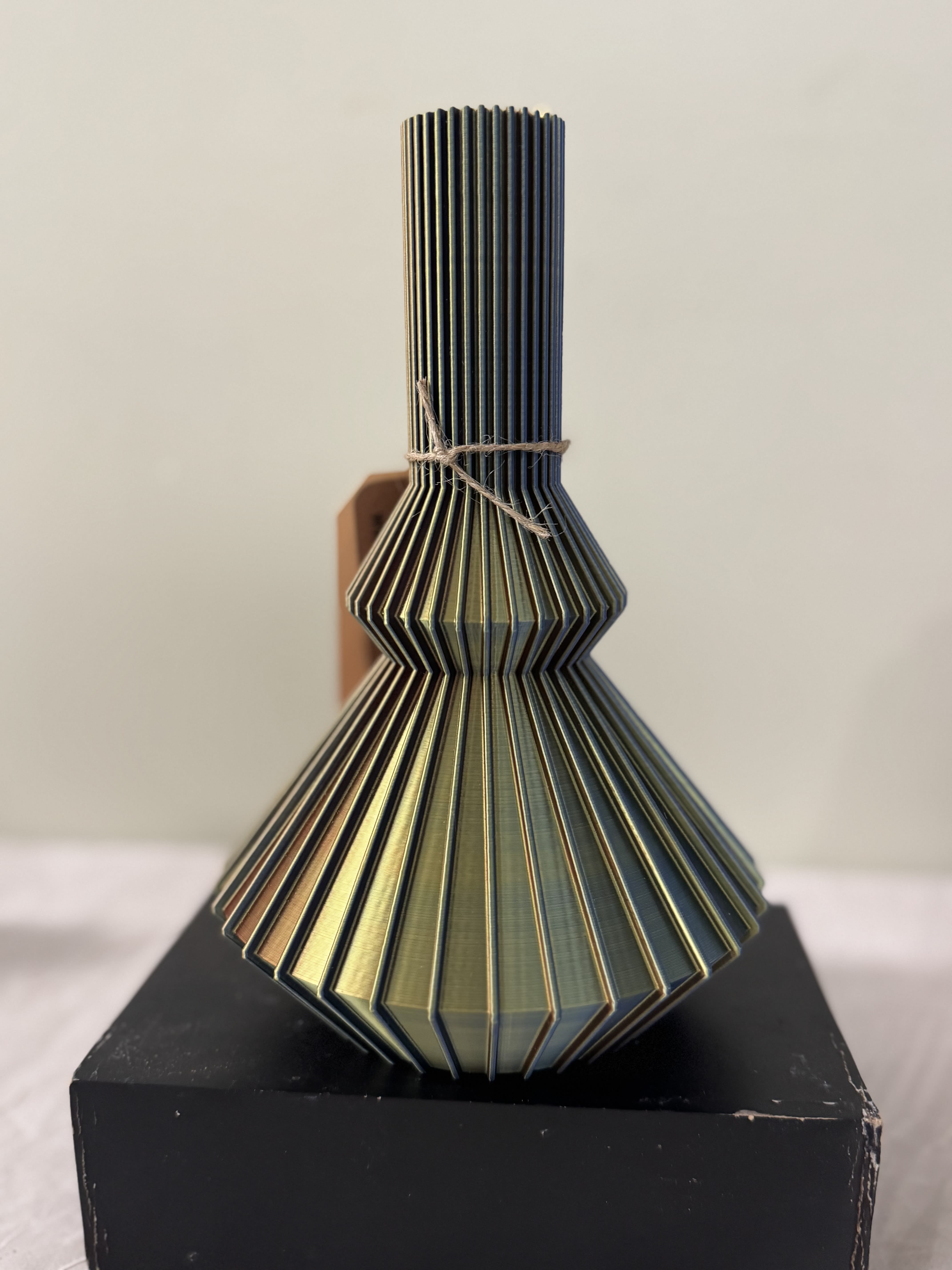 3D vase Color changing medium - This product is manufactured using 3D printing, an energy-efficient process that enables on demand production while significantly reducing waste compared to traditional manufacturing methods.  Made with a biodegradable polymer derived primarily from renewable resources such as corn, sugarcane, and beets.  These raw materials are fermented to produce lactic acid, which is then polymerized to form PLA.    -Vases are ideal for both fresh and dried flowers. -Not intended for food use.  -Not recommended for outdoor use in direct sunlight.   -Handle with care -100% waterproof.  ***This item will be shipped***