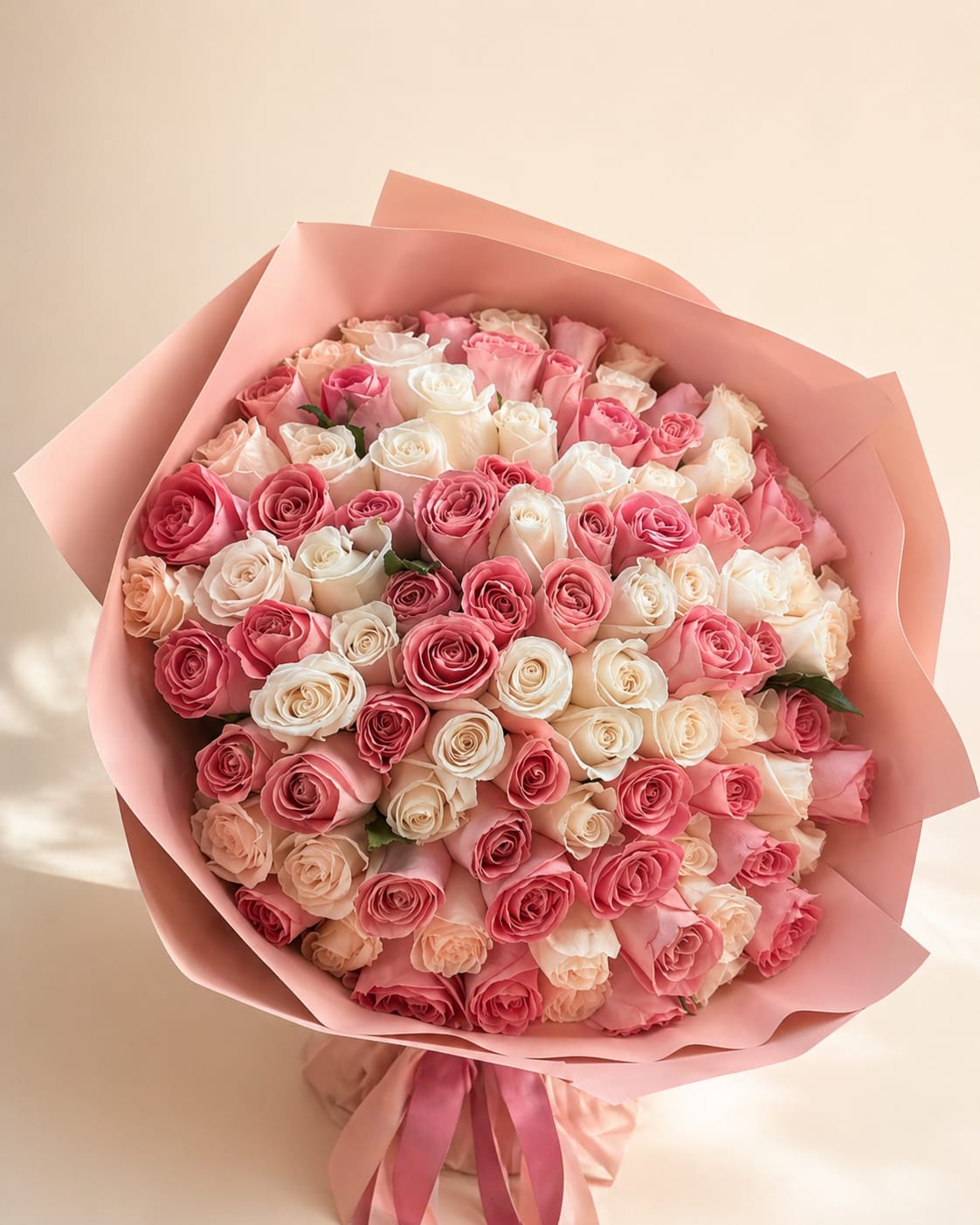 My Love - Rose Bouquet Please let us know under special instructions what color(s) of roses you would like us to use on your bouquet.   Bouquet will be wrap up nicely with a big bow around.  Vase not included  Colors available: Light pink Hot pink White Red 