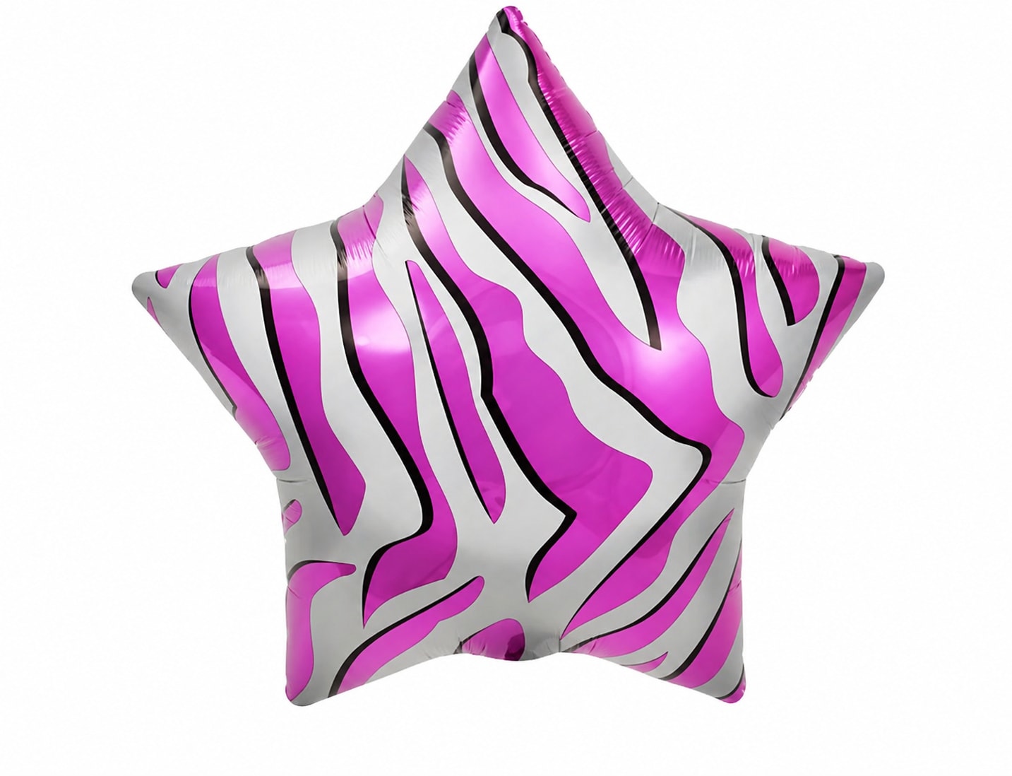 Pink Zebra Stripe Balloon - 22" Foil Pink Zebra Strip Balloons