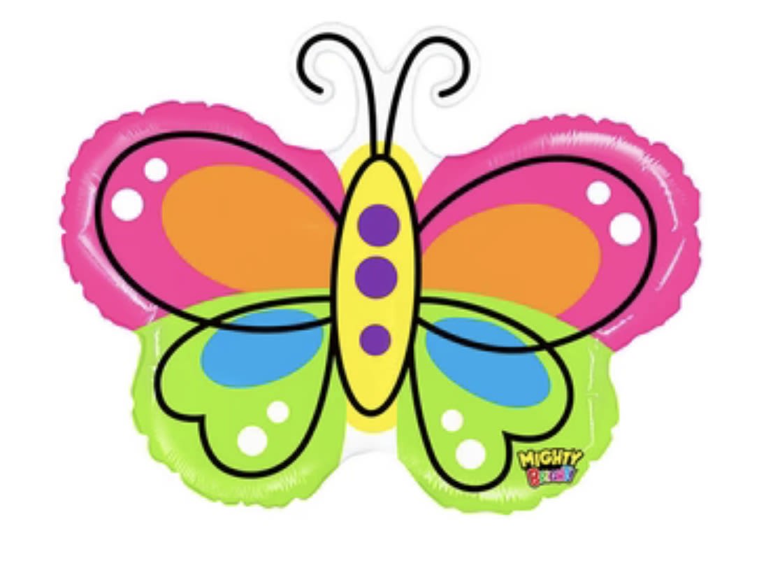 Mighty Beautiful Butterfly Balloon - 28" Mighty Bright Beautiful Butterfly Balloon