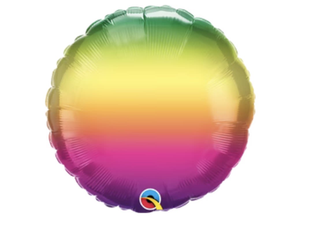 Ombree Foil Balloons - 18" Ombre Foil Balloons- comes in Pastel and Vibrant Color