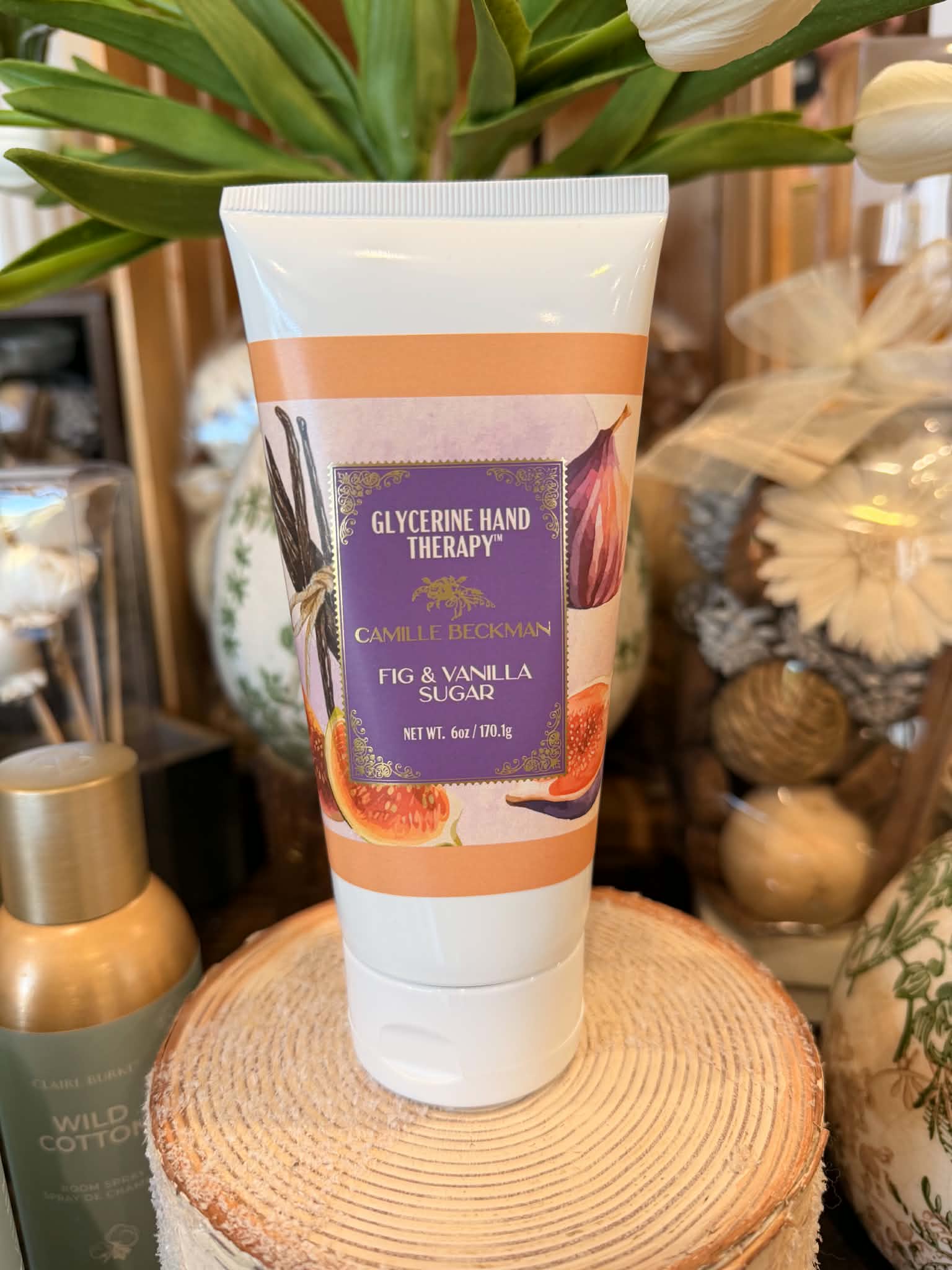 Camille Beckman | Fig &amp; Vanilla Sugar Hand Lotion - Rich and romantic, this gourmand fragrance contains notes of caramelized sugar, juicy fig, and sea salt. Perfect for anyone, this signature scent will leave you wanting more all year around.
