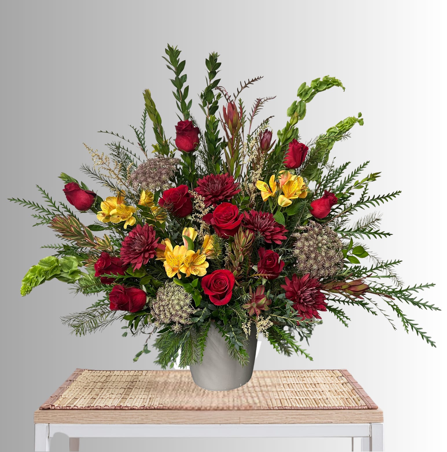 Bold Tribute Sympathy Arrangement - Bouquets will be delivered approximately as pictured.