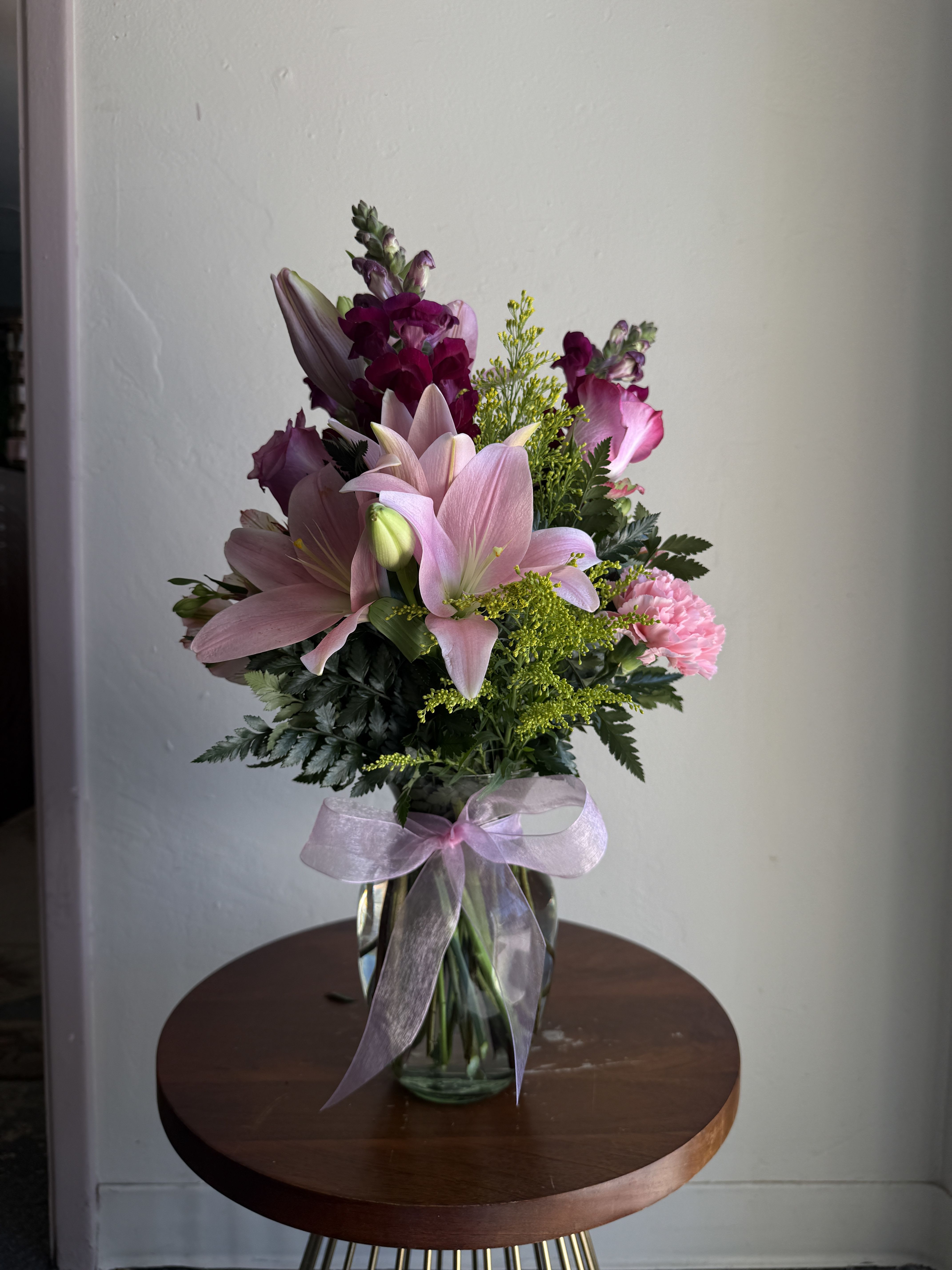 The Baby Bloom - Pink - A sweet arrangement in soft pinks and delicate pastels, thoughtfully designed to celebrate the arrival of a beautiful baby girl with gentle, joyful charm.