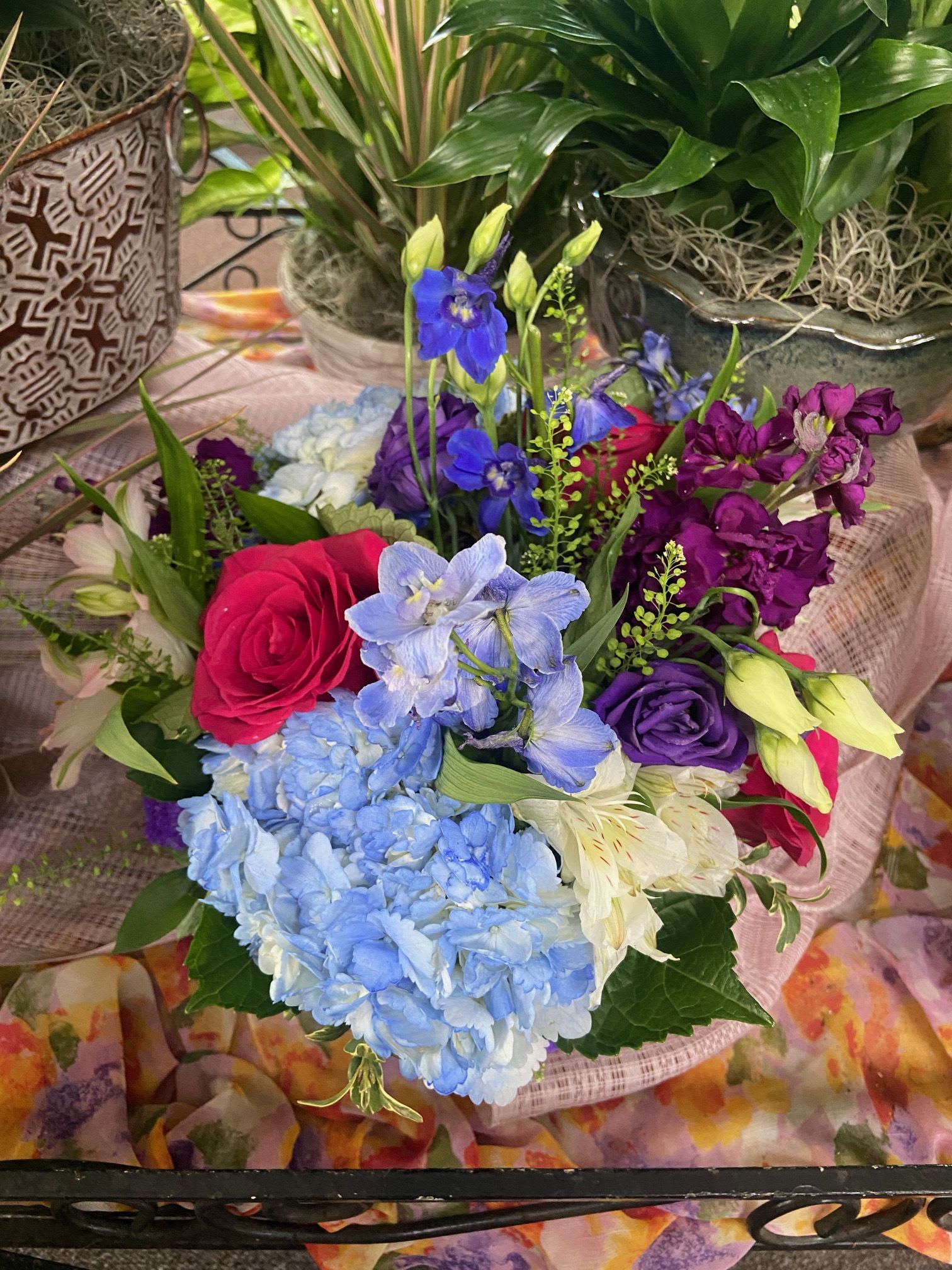 Striking Blooms Mother's Day Bubble Bowl - Striking Blooms is a lovely spring arrangement to show mom how much she means to you.